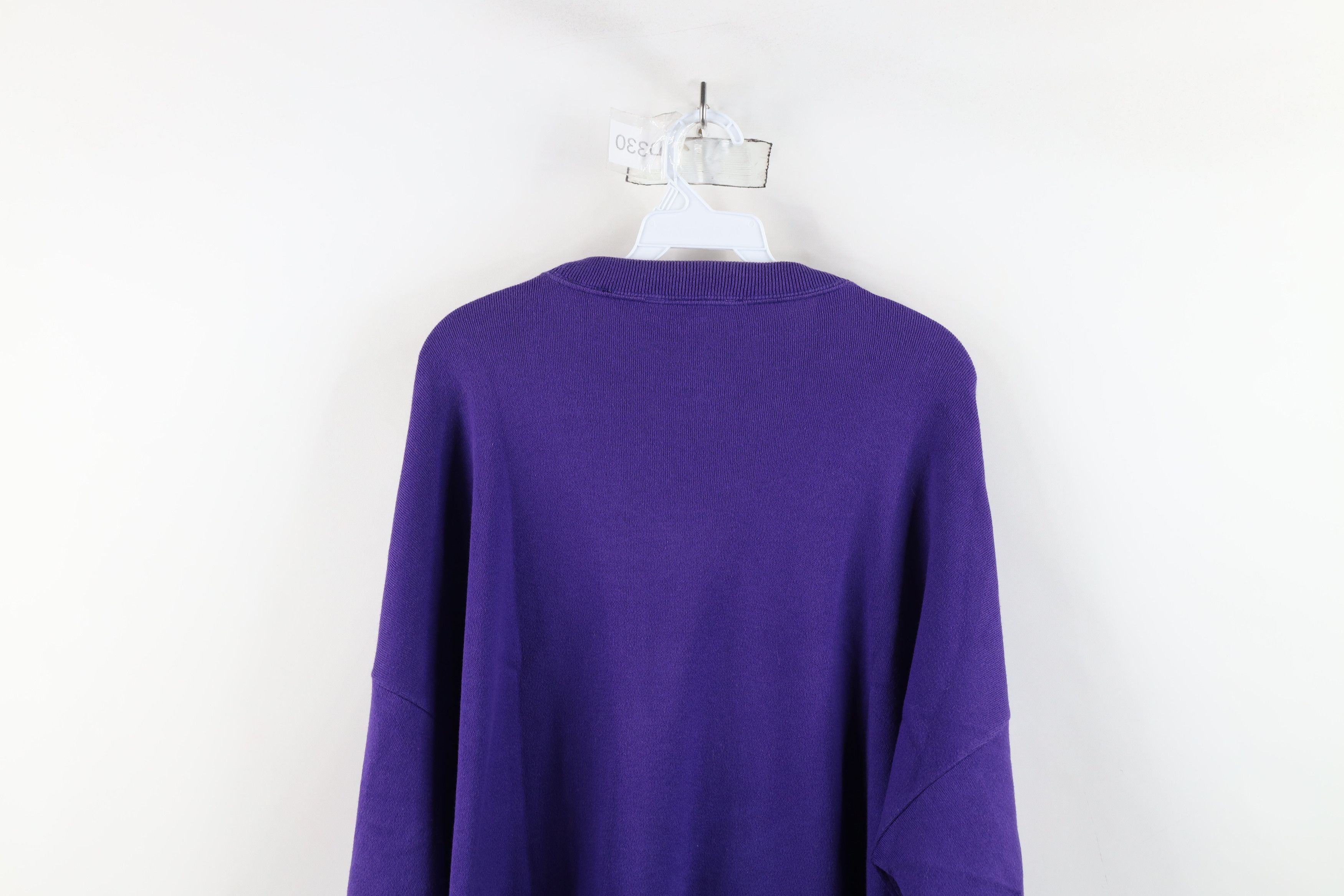 Vintage Vintage 90s Streetwear Blank Baggy Knit Crewneck Sweater USA Size XXL / US 16-18 / IT 52-54 - 13 Thumbnail