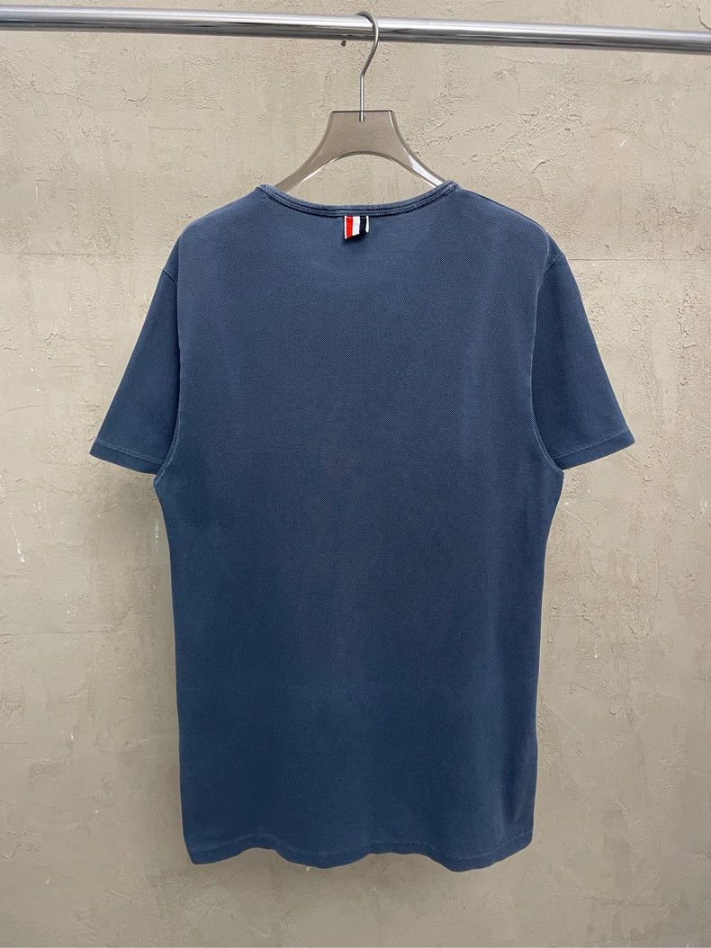 Thom Browne Thom browne Washed blue gray striped tennis print short-sle Size US S / EU 44-46 / 1 - 3 Thumbnail