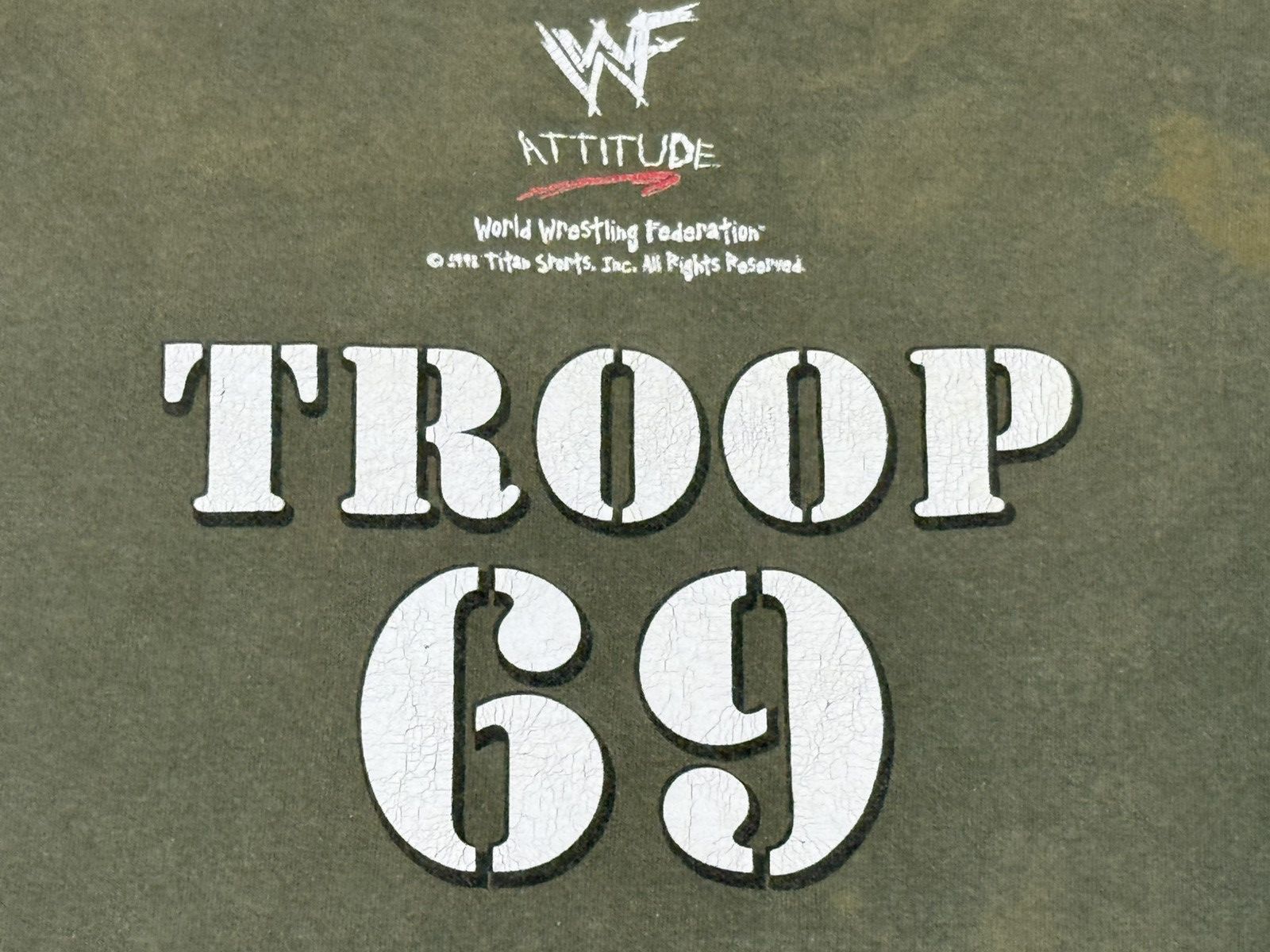 WWF Vintage 90s WWF Operation DX Troop 69 T Shirt Attitude Era Size US XL / EU 56 / 4 - 8 Thumbnail