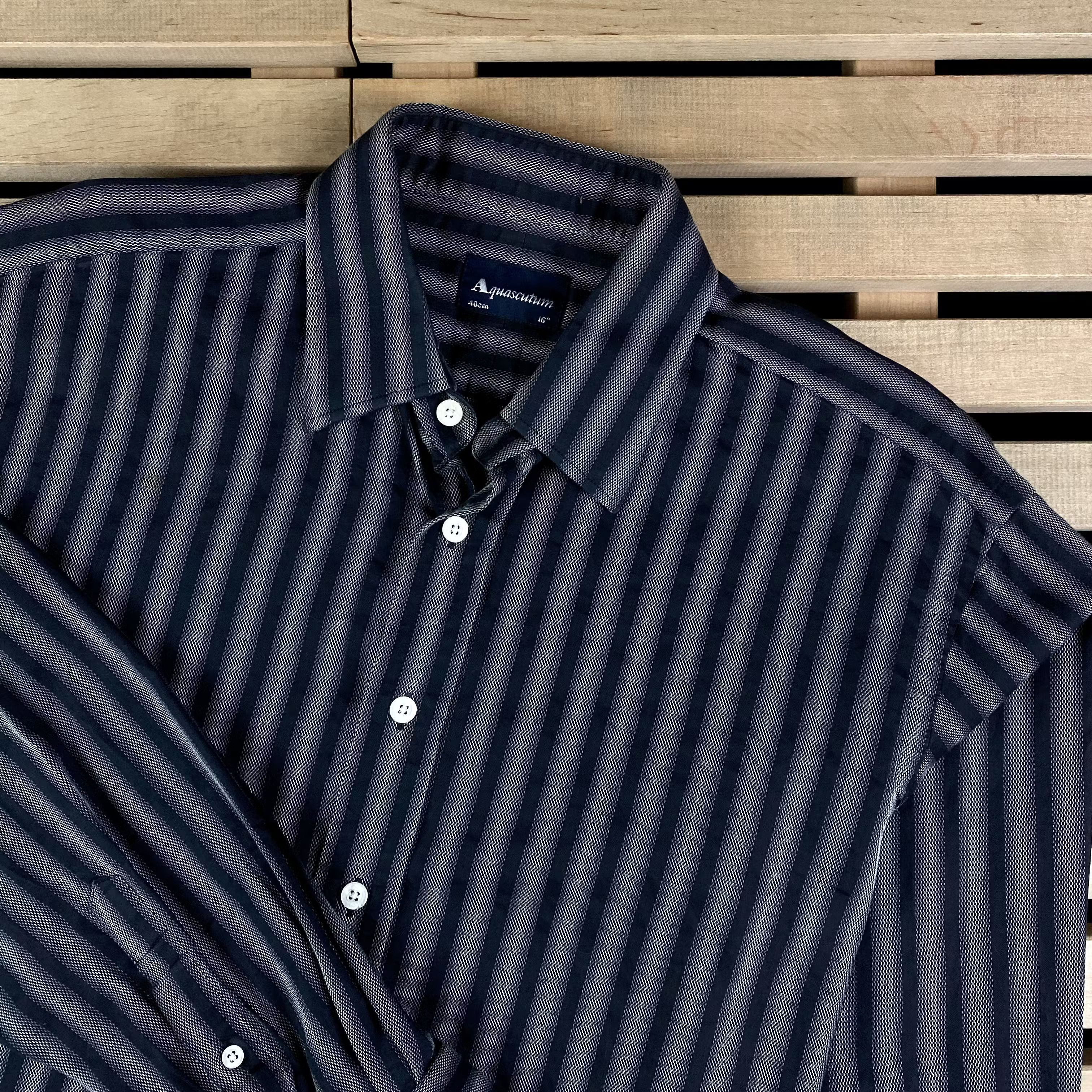Aquascutum Mens Shirt Long Sleeve Aquascutum Size 16/40 cm Size US L / EU 52-54 / 3 - 2 Thumbnail