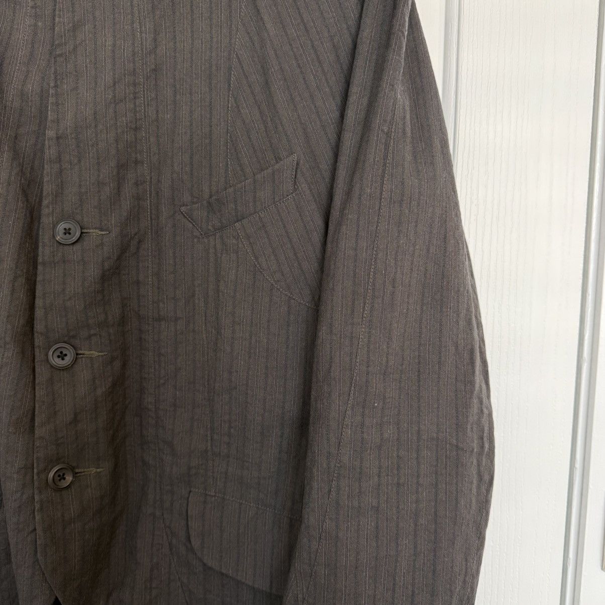 Ziggy Chen Ziggy Chen Structured Stripe wool blend Jacket – Artisan Size US M / EU 48-50 / 2 - 3 Thumbnail
