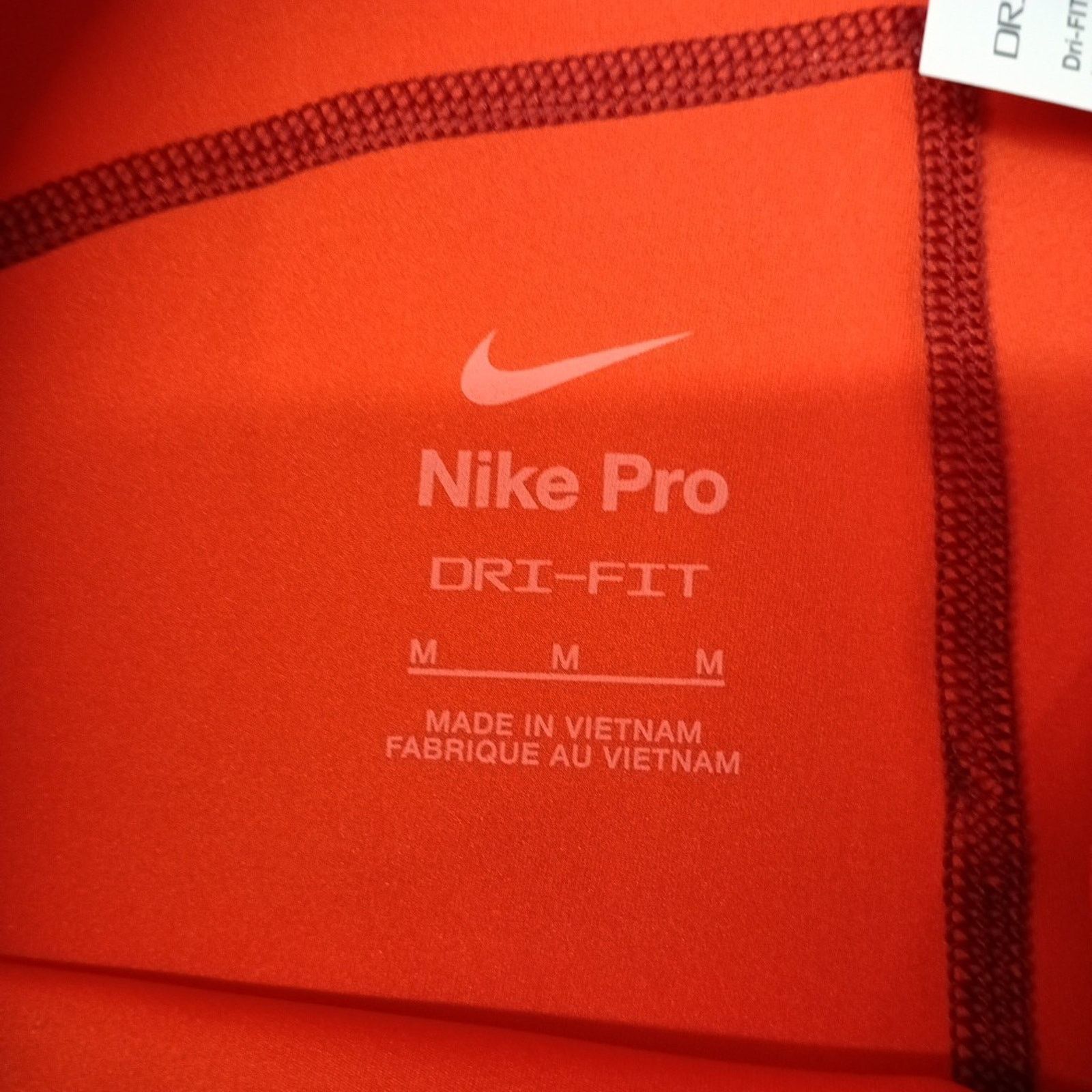 Nike Nike Women's Pro 3" Striped Shorts Red Orange Size M New Size 28" / US 6 / IT 42 - 3 Thumbnail