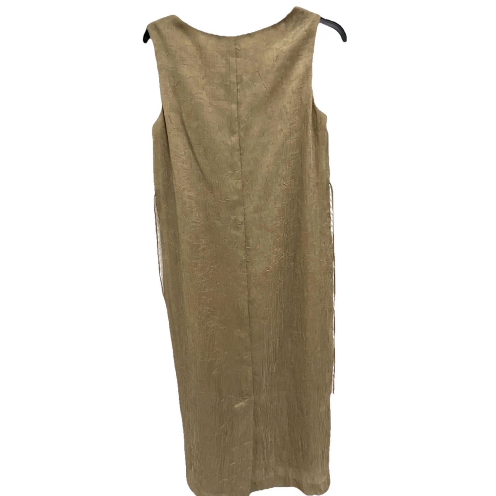 Vintage VINTAGE R&M Richards Champagne Satin Midi Dress Womens Small 90s Crinkle Fairy Size S / US 4 / IT 40 - 6 Thumbnail