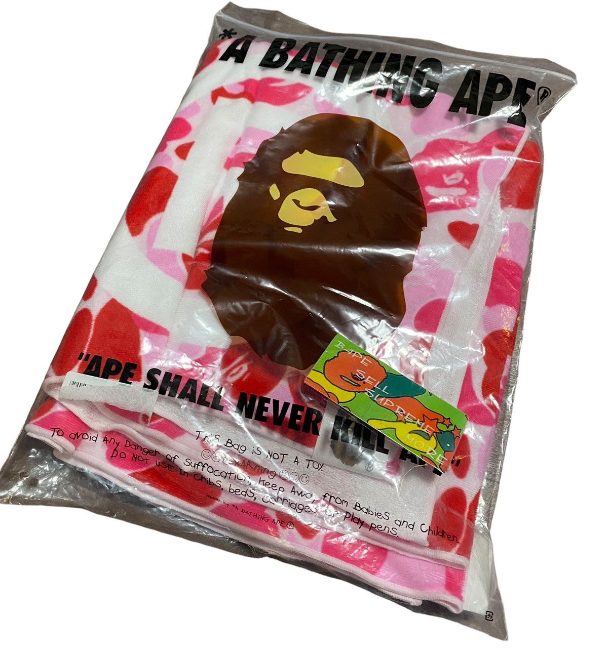 image of Bape Beach Towel Abc Pink Camo, Men's