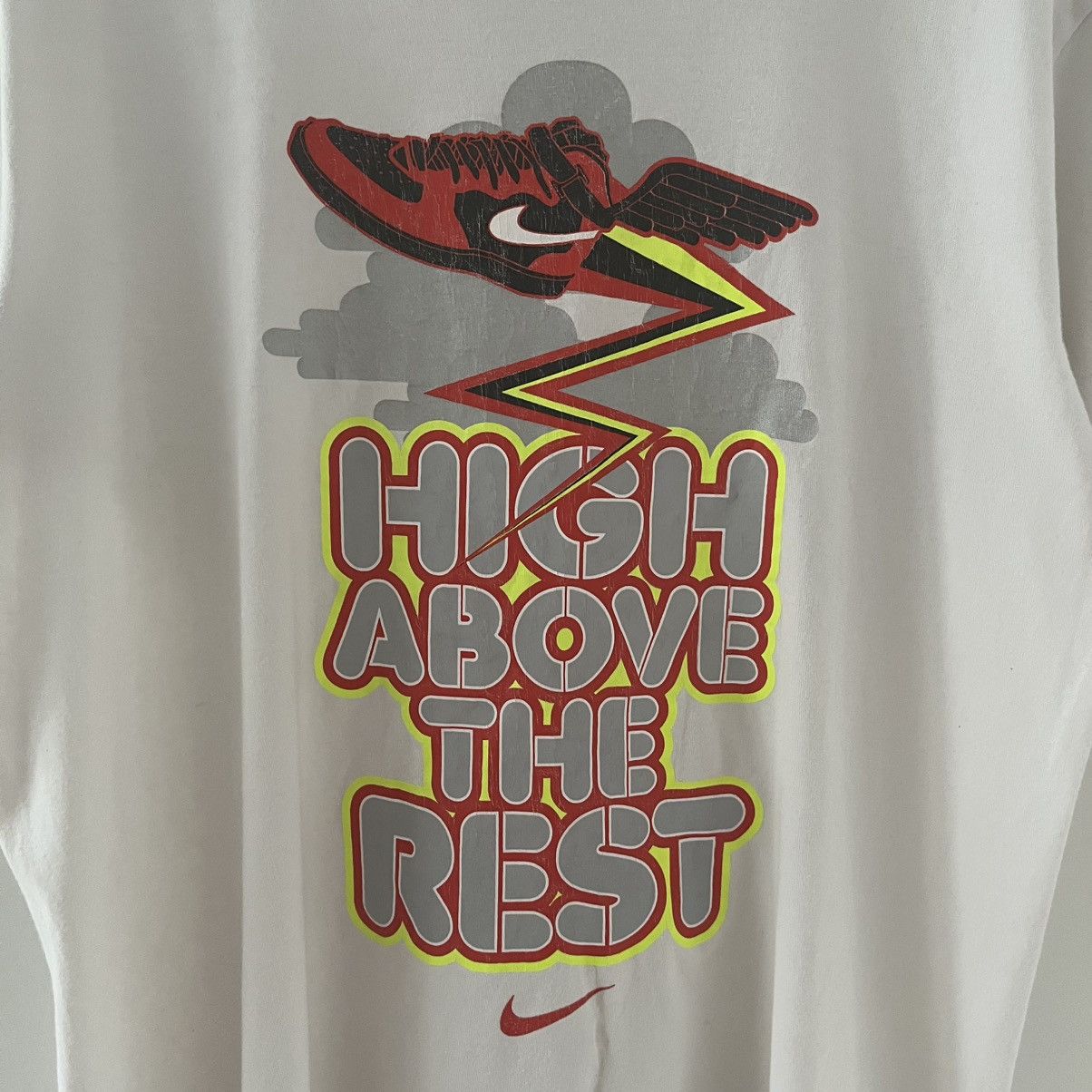 Nike Vintage Nike “High Above The Best” Central Logo White Tee Size US M / EU 48-50 / 2 - 2 Thumbnail