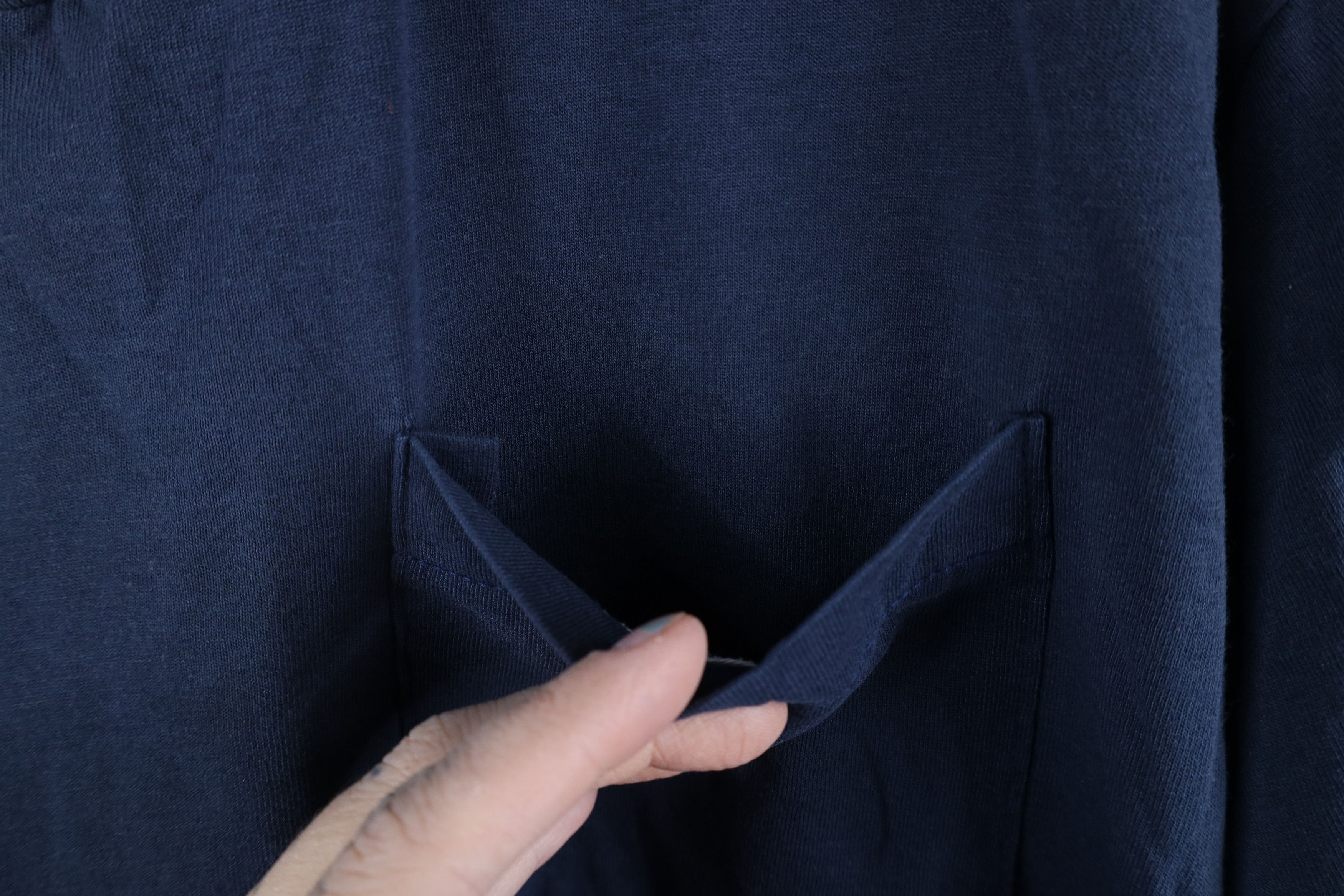 Vintage Vintage 70s Streetwear Blank Pocket T-Shirt Navy Blue USA Size US L / EU 52-54 / 3 - 4 Thumbnail