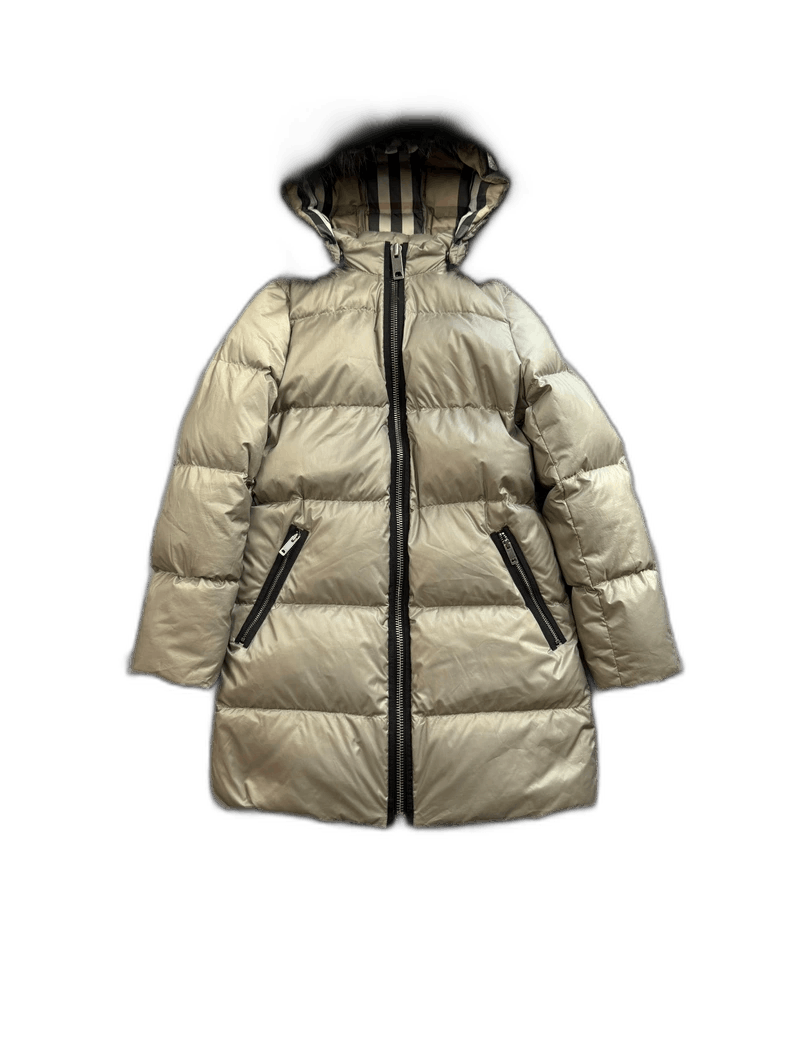 Burberry Kids Down Jacket with Checked Lining
