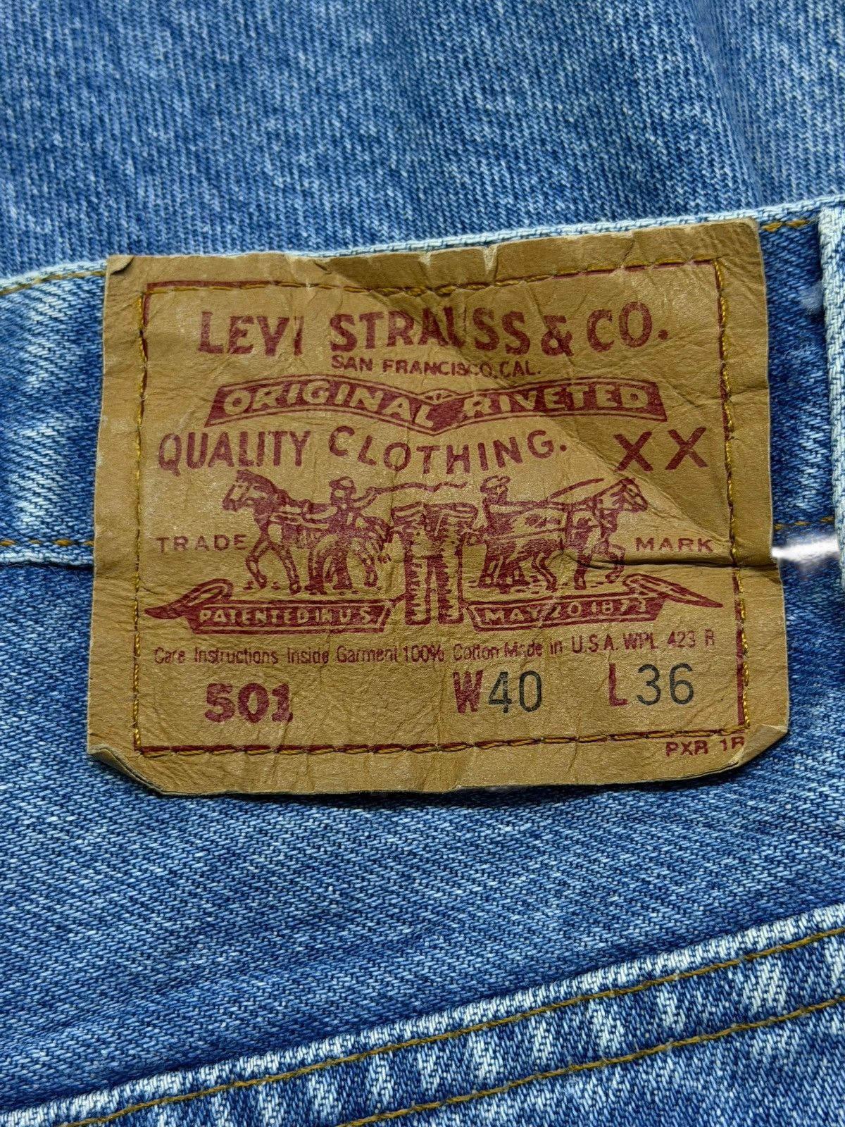 Levi's Vintage 90s Levis 501 Made in USA 555 Classic Straight Denim Size US 37 - 13 Thumbnail