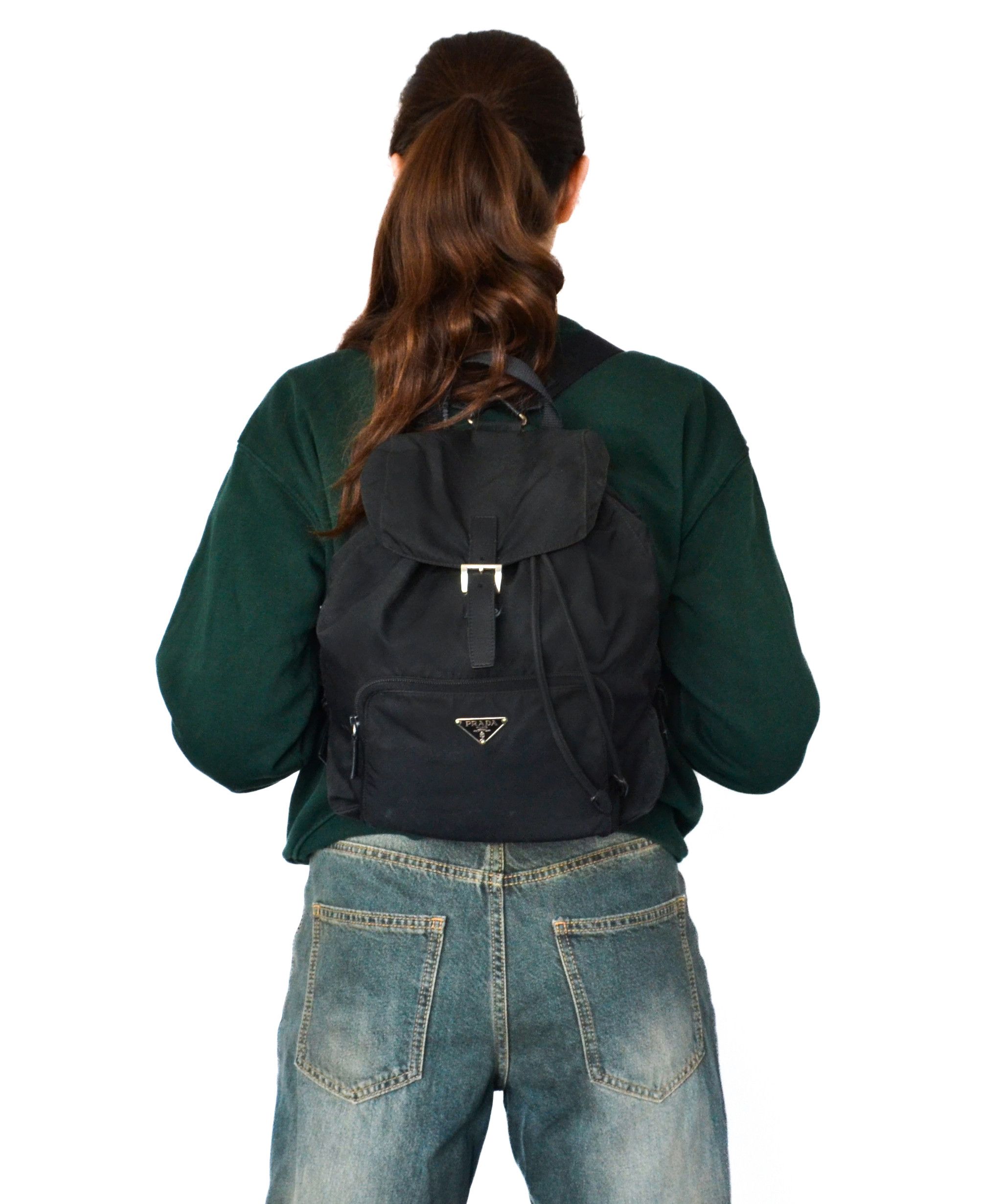 Prada PRADA Backpack Bag Sport Nylon Leather Black Pockets Size ONE SIZE - 8 Thumbnail
