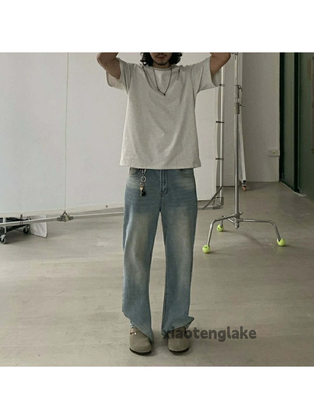 Jean × Vintage washed faded cleanfit yuppie loose baggy jeans Size US 30 / EU 46 - 6 Thumbnail