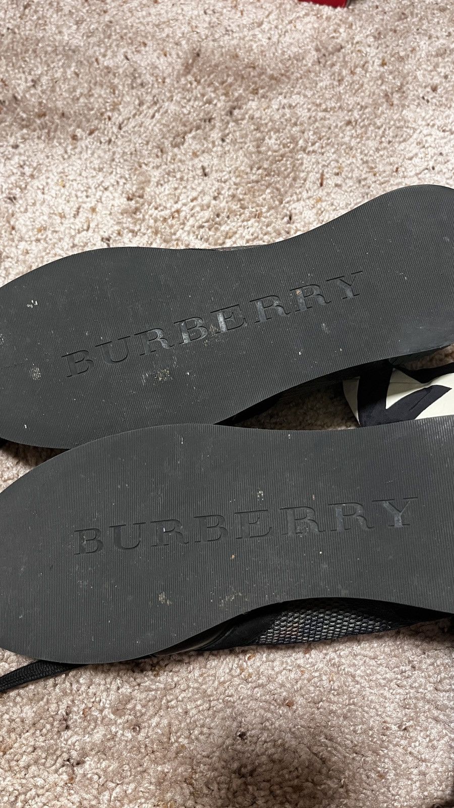 Burberry Burberry Camo Leather trimmed Size US 12 / EU 45 - 6 Thumbnail