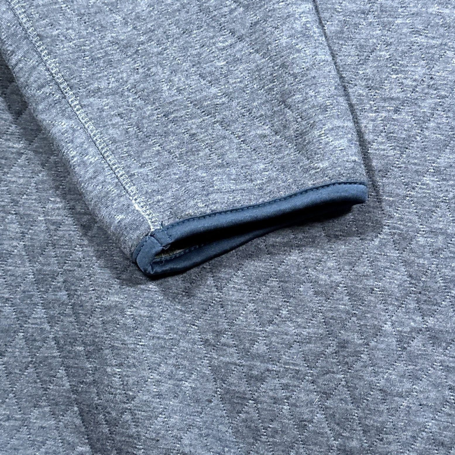 Vintage Wilkens Bros Sweater Mens XL Heritage Collection Quilted Pullover Knit Blue Argyle Diamond Lined Insulated Heavyweight Mock Neck Size US XL / EU 56 / 4 - 5 Thumbnail