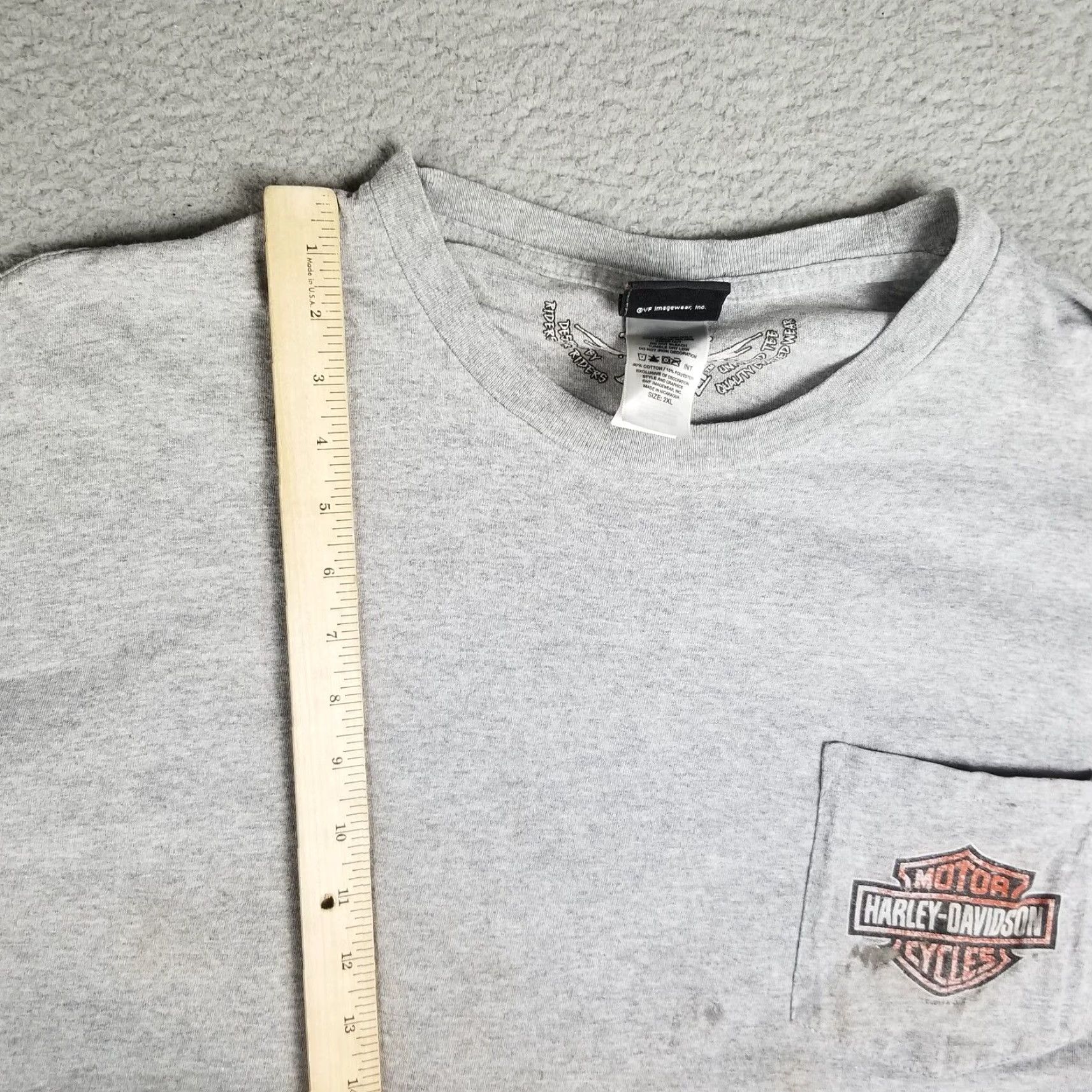 Harley Davidson Harley-Davidson Long Sleeve Shirt XXL Men Gray Motorcycle Biker USA Fall Spring Summer Size US XXL / EU 58 / 5 - 7 Thumbnail