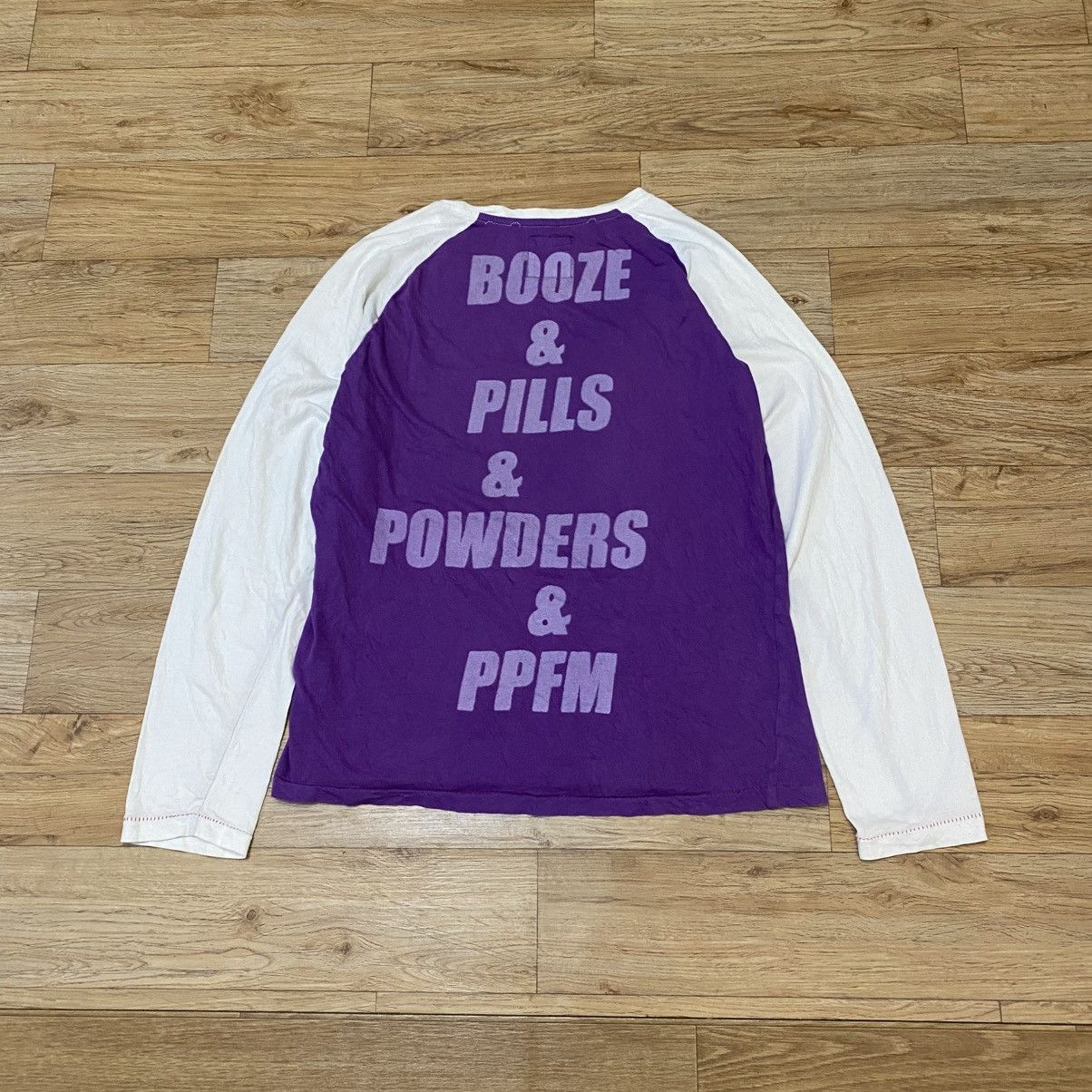 PPFM 2000s PPFM Booze Pills Powders Graphic Raglan Tee Size US M / EU 48-50 / 2 - 2 Thumbnail