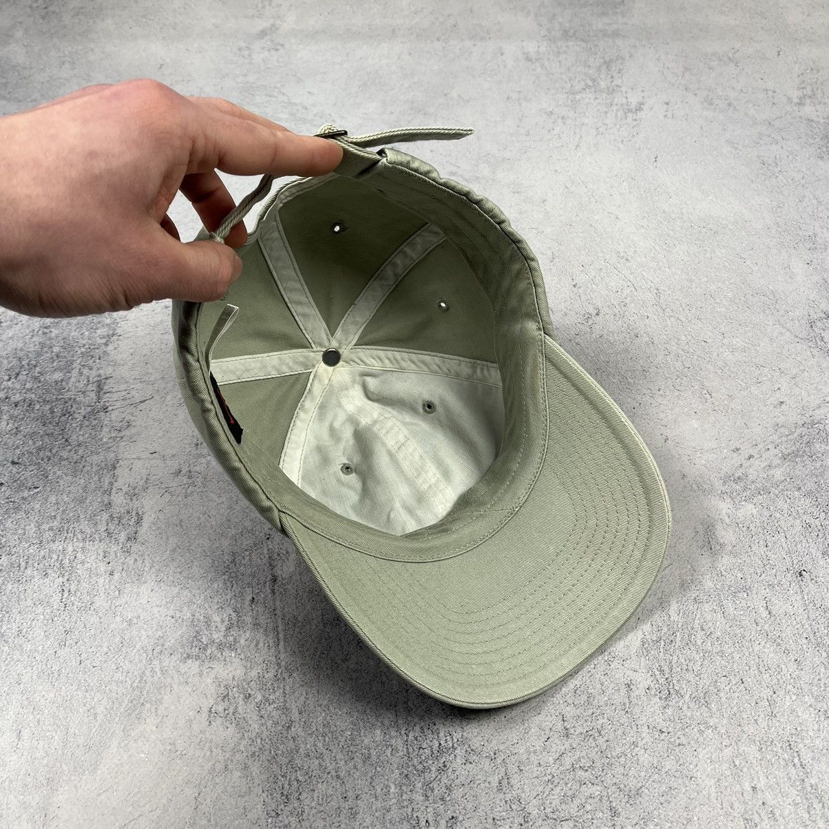 Nike × Vintage Vintage Nike swoosh y2k cream cap 90’s Size ONE SIZE - 4 Thumbnail