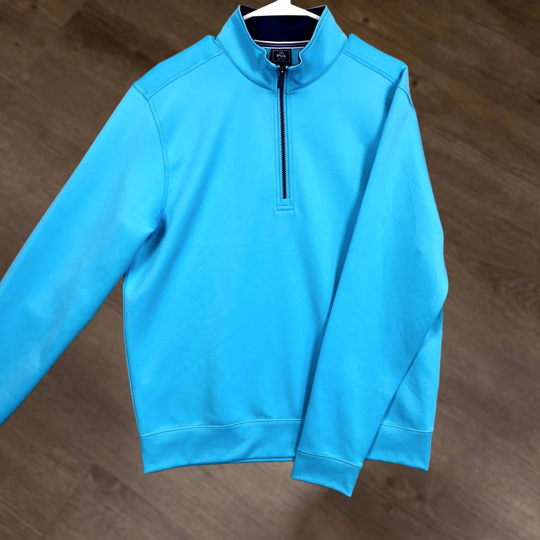Vintage PGA Of America Jacket Pullover Mens Medium Blue Quarter Zip Long Sleeve Lightweight Breathable Outdoor Casual Activewear Shirt Size US M / EU 48-50 / 2 - 1 Thumbnail