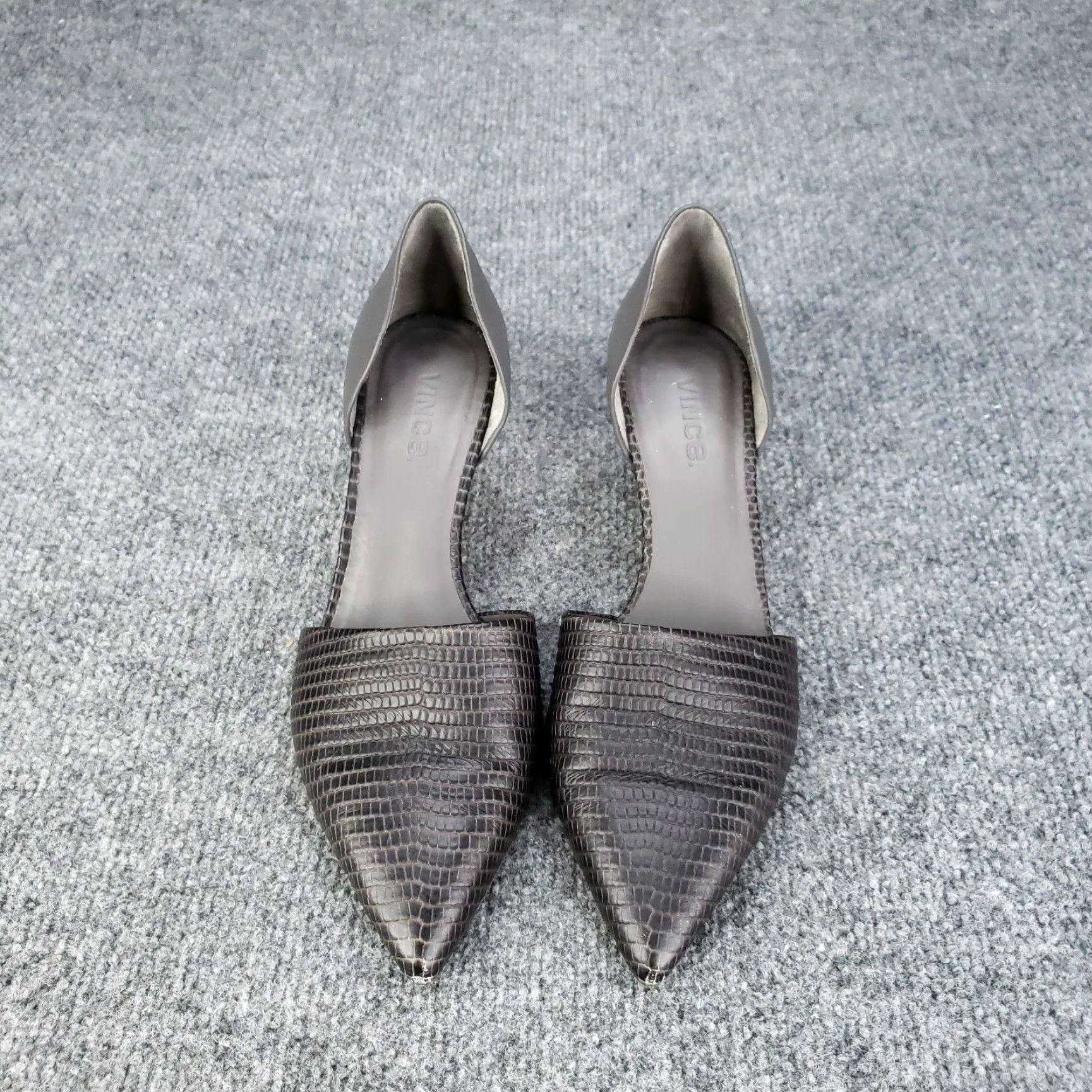 Vince Vince D'Orsay Heels Womens Size 7.5 Black Leather Slip On Size US 8 / IT 38 - 3 Thumbnail