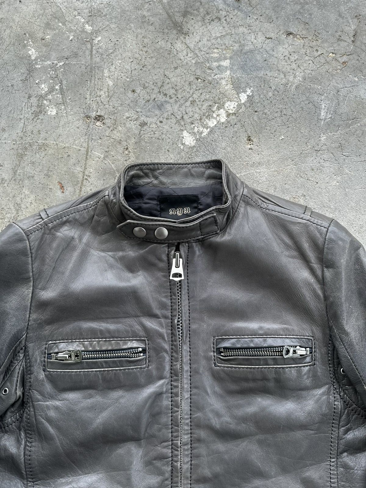 Japanese Brand Another Edition Leather Biker Crop Jacket Size US M / EU 48-50 / 2 - 4 Thumbnail