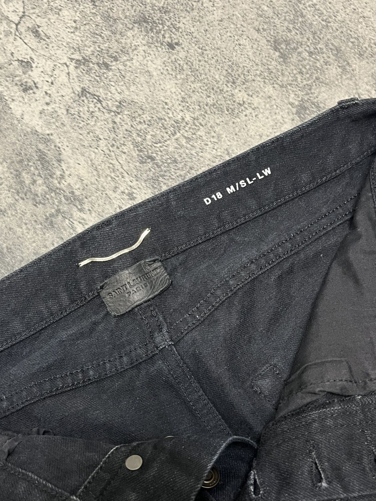Saint Laurent Paris Saint Laurent Jeans Black Denim Size US 31 - 2 Thumbnail