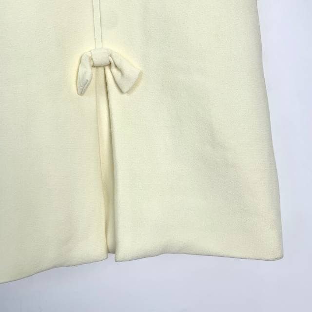 Miu Miu Miu Miu Pale Yellow Bow Design A-line Mini Skirt K26WX Size 27" / US 4 / IT 40 - 4 Thumbnail