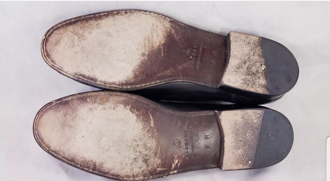 DESIGNER MAGNANNI BLACK LEATHER PENNY LOAFERS