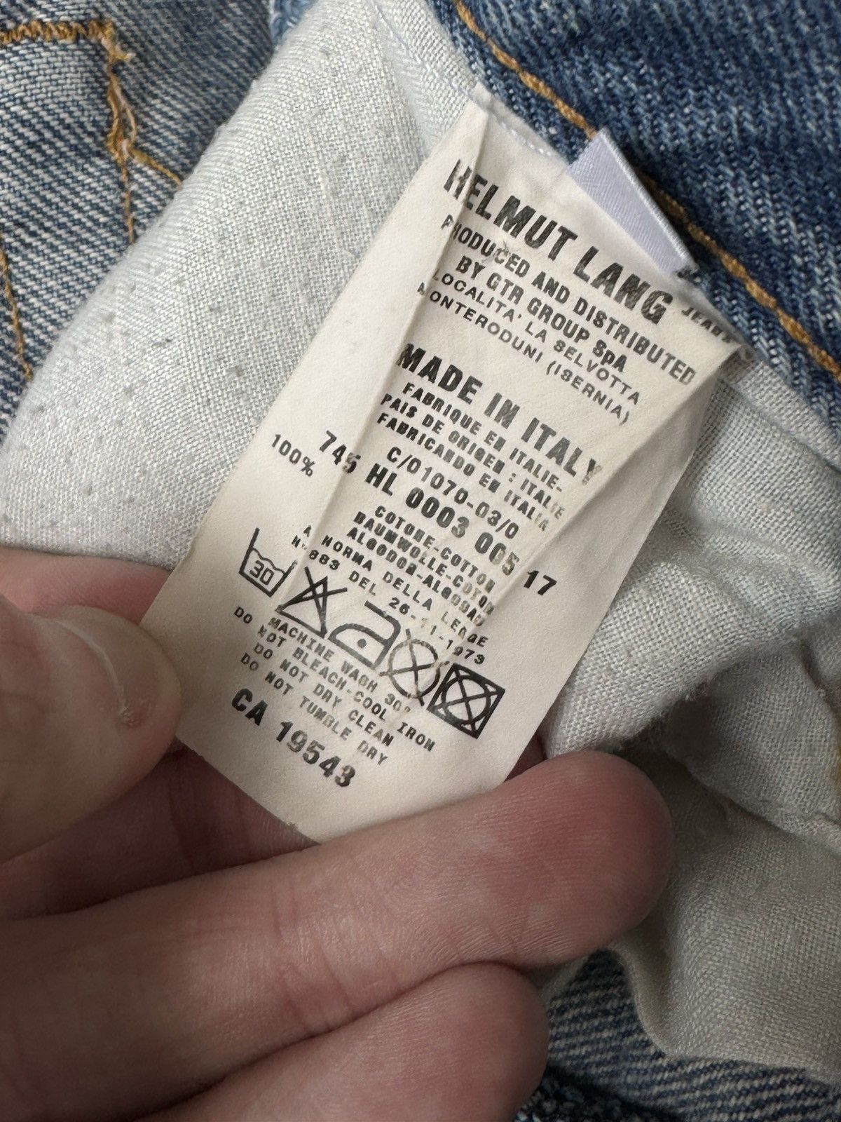 Helmut Lang Helmut Lang 2000 Silver Painter Thrashed Classic Cut Denim Size US 32 / EU 48 - 14 Thumbnail