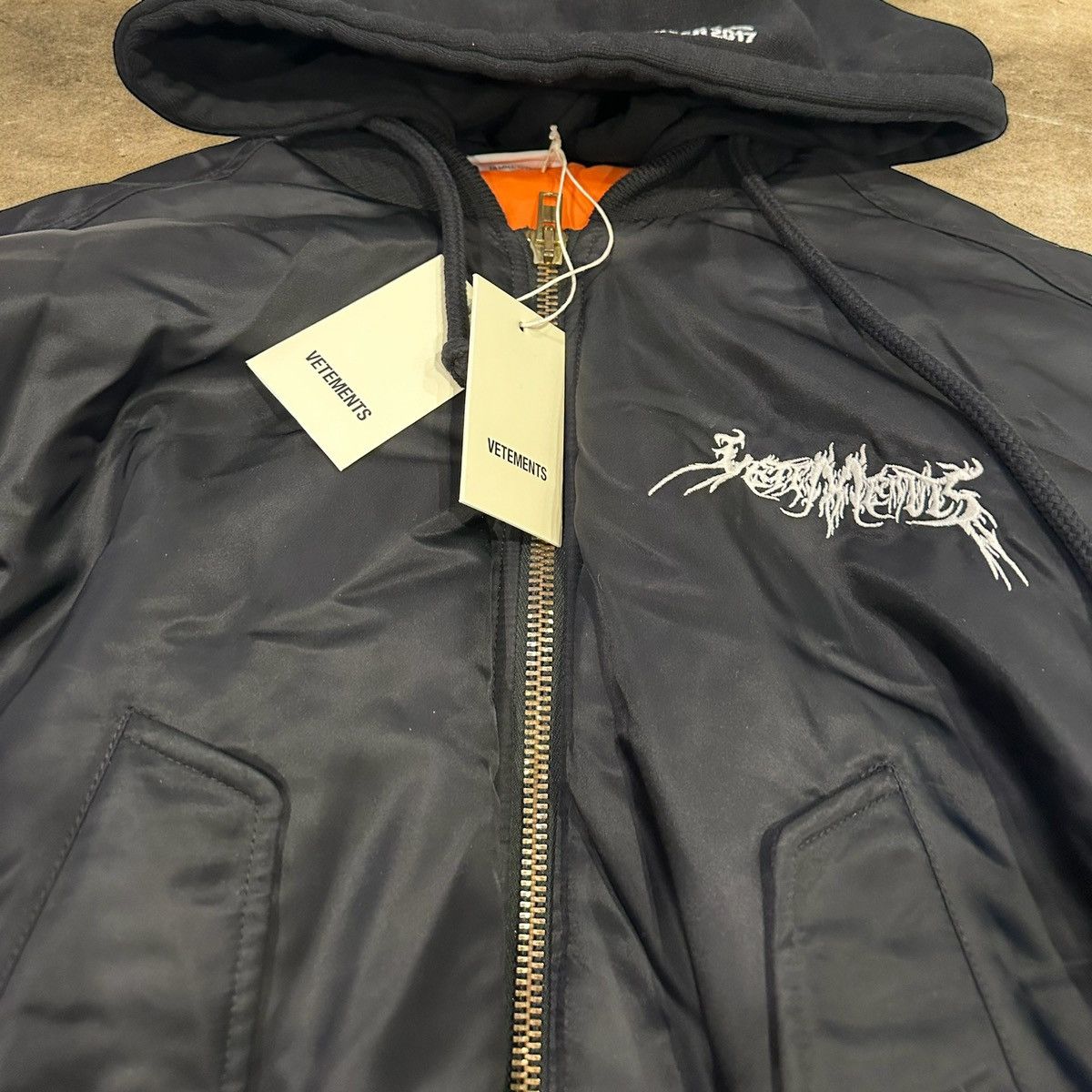 Vetements Vetements Total Fucking Darkness Bomber Size US S / EU 44-46 / 1 - 3 Thumbnail