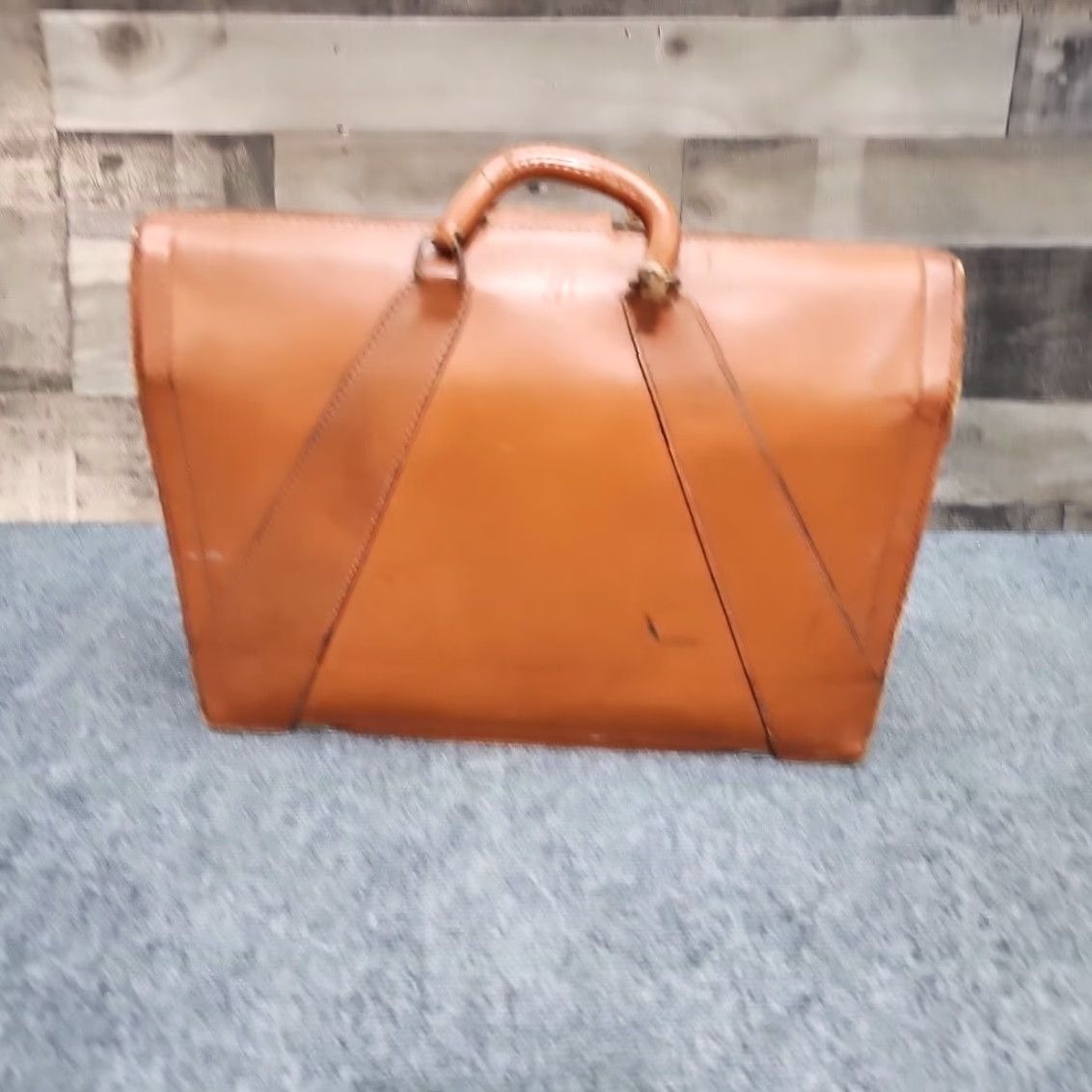 Document VINTAGE Rexbilt Briefcase Brown Leather Business Accessory Document Bag USA Men Women Unisex 1950s Size ONE SIZE - 7 Thumbnail