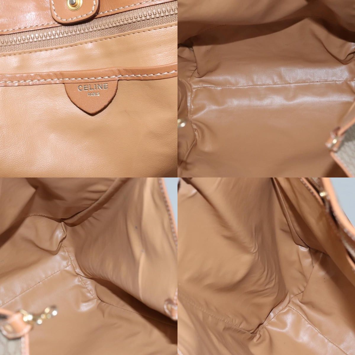 Celine CELINE Macadam Canvas Tote Bag Pvc Beige Gold Size ONE SIZE - 11 Thumbnail