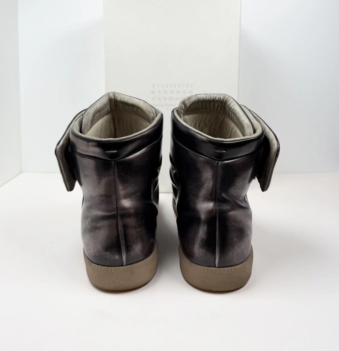 Maison Margiela Future Gray Metallic 9 42 Leather High Suede