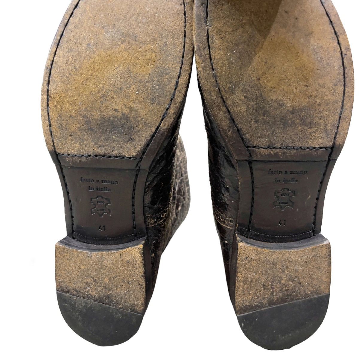 Gianni Barbato Very rare gianni barbato destroyed leather boots Size US 8.5 / EU 41-42 - 13 Thumbnail