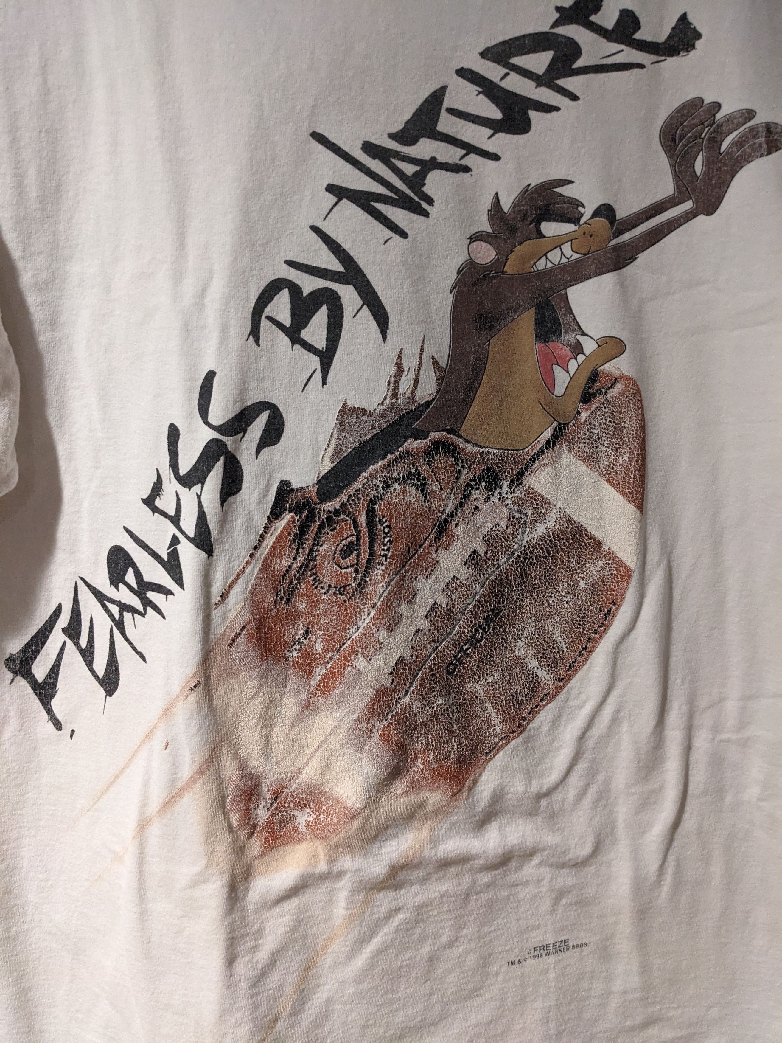 Cartoon Network × Vintage Vintage 1996 Taz Fearless by Nature NFL Football T-Shirt Size US L / EU 52-54 / 3 - 2 Thumbnail