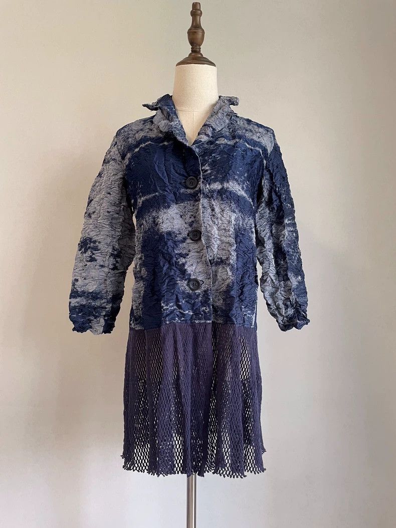 Issey Miyake Issey Miyake size:2 Blue main line denim printed fishing n Size XS / US 0-2 / IT 36-38 - 2 Thumbnail