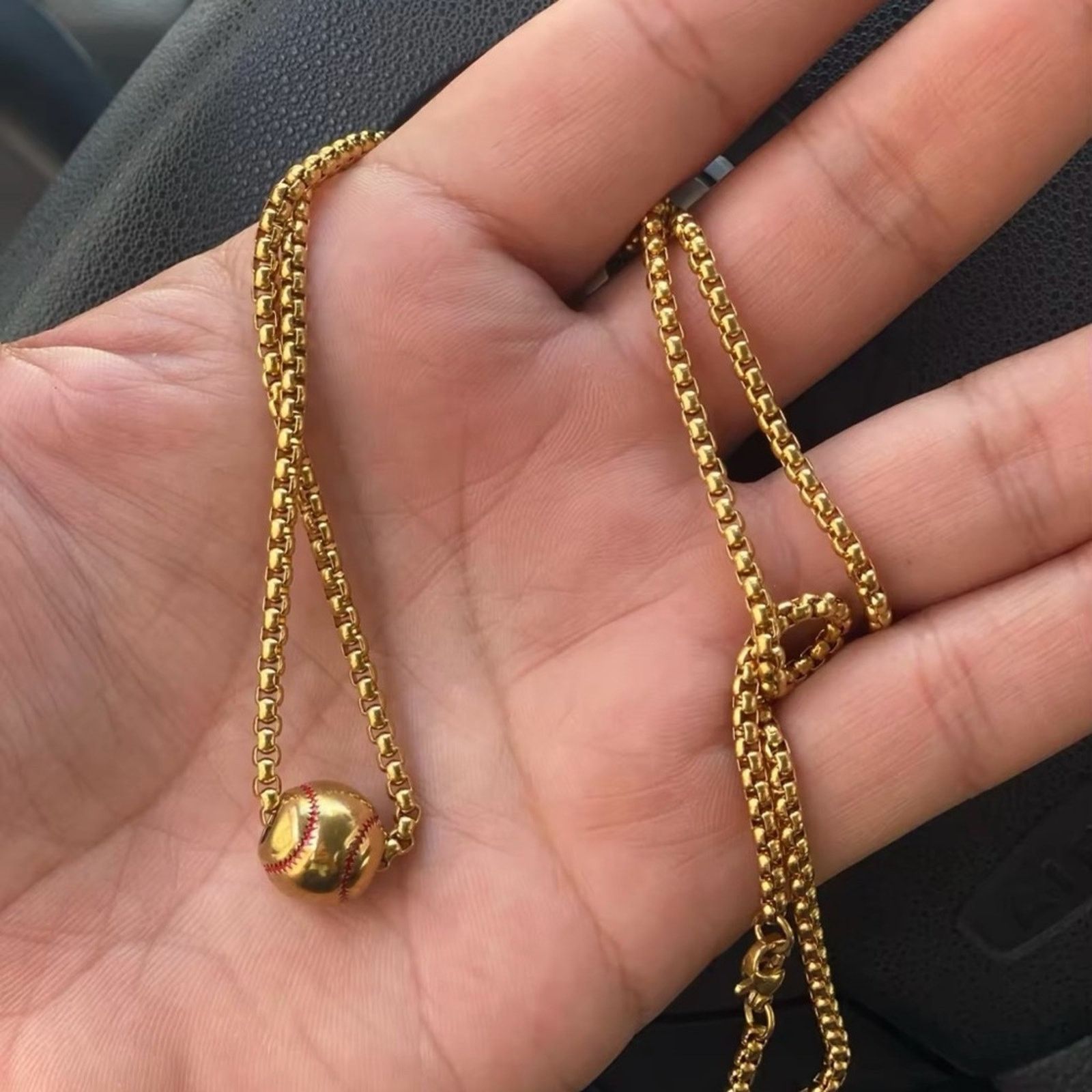 Other Stainless Steel Baseball Necklace for Men Women Size ONE SIZE - 2 Thumbnail