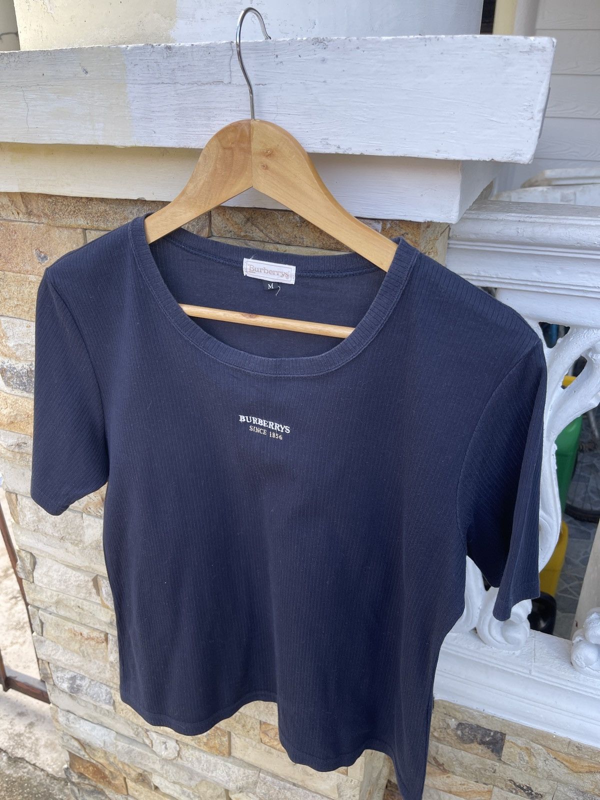 Burberry × Vintage Last Drop🔥Rare🔥Vintage BURBERRYS Centre Logo Boxy Tee Size M / US 6-8 / IT 42-44 - 3 Thumbnail