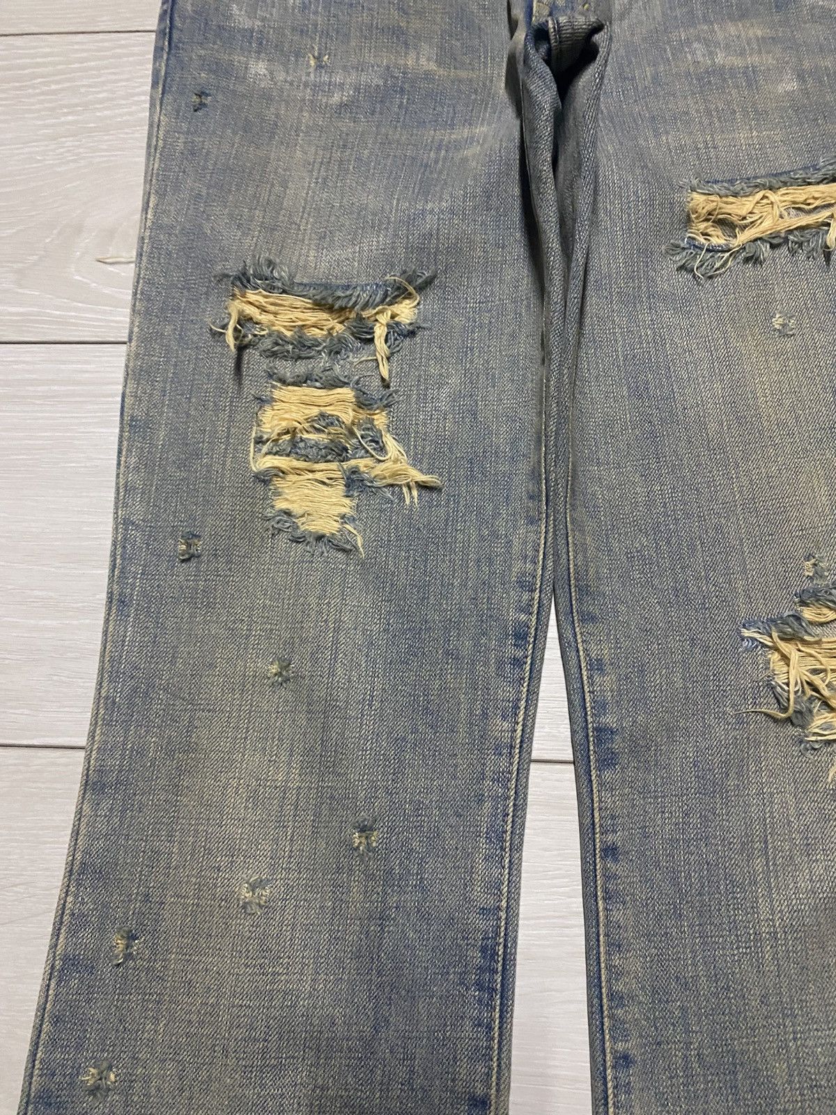 MOUSSY Vintage 2002 Moussy Mud Wash Distressed Bootcut Flare Jeans Size US 32 / EU 48 - 7 Thumbnail