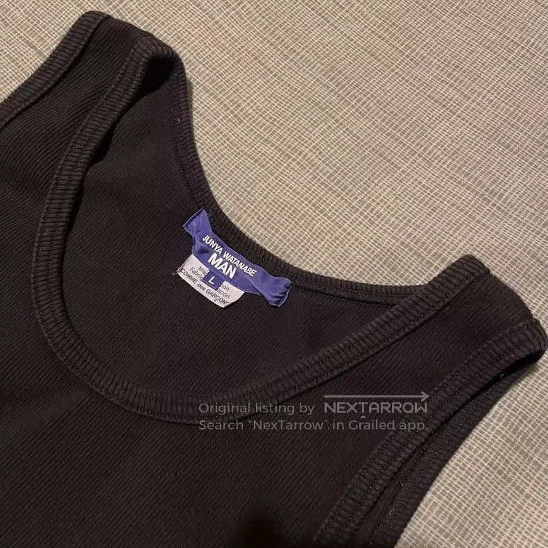 Junya Watanabe Junya Watanabe Black Ribbed Tank Top Size US L / EU 52-54 / 3 - 3 Thumbnail