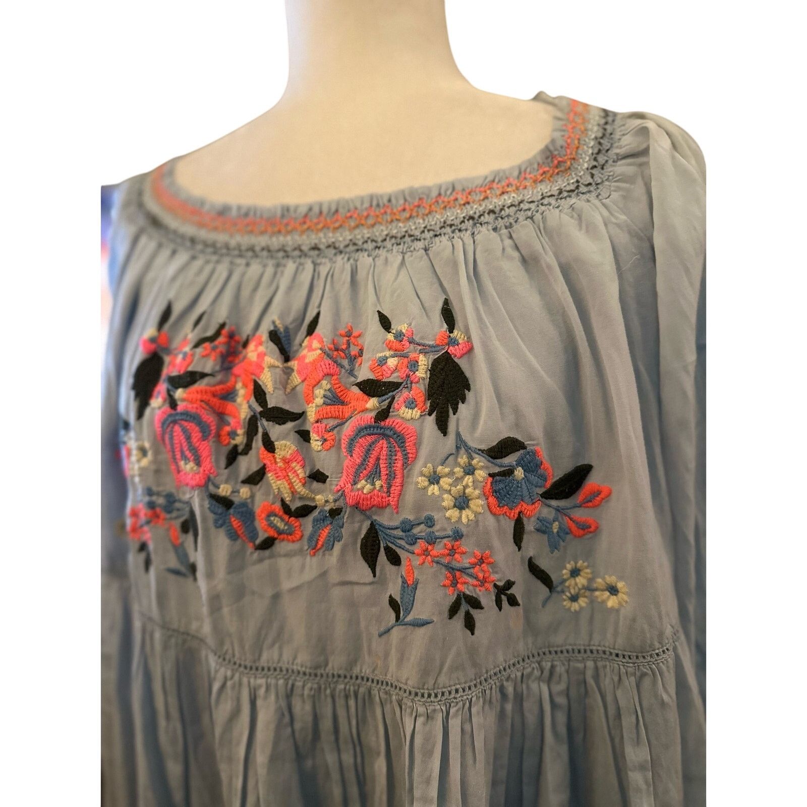 Free People Free People Off the Shoulder Mini Dress Womens M Tiered Size M / US 6-8 / IT 42-44 - 7 Thumbnail