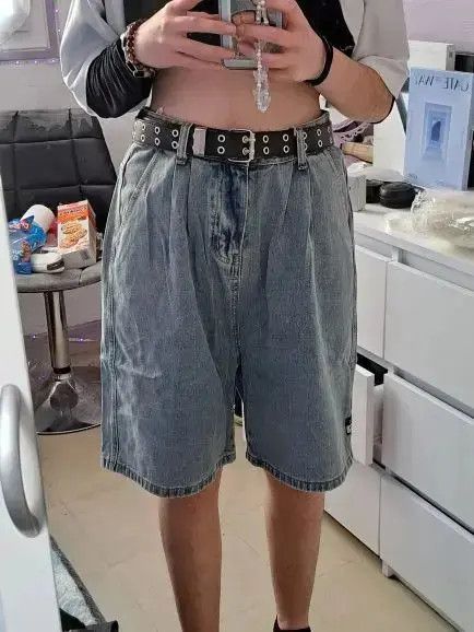 Jean Wide Leg Knee Length Shorts Size US 30 / EU 46 - 3 Thumbnail