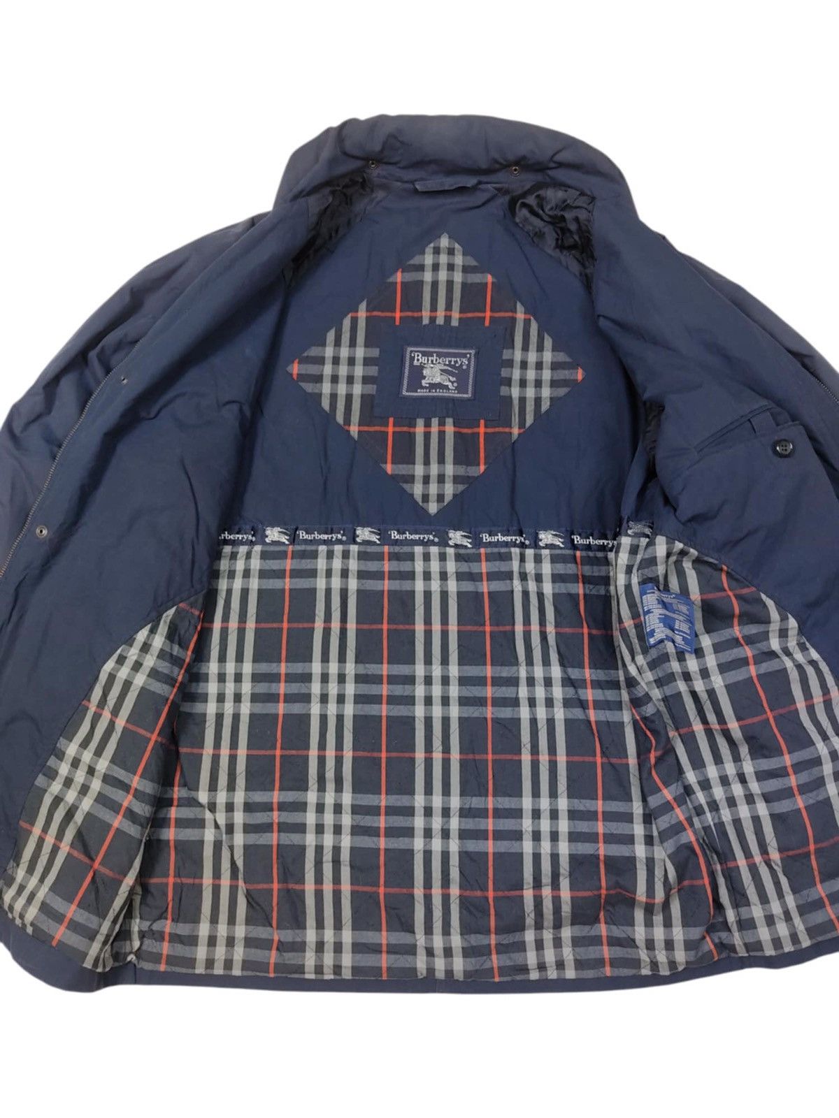 Burberry × Vintage VINTAGE 90s Burberrys Faded Navy Blue Jacke Size US XL / EU 56 / 4 - 9 Thumbnail