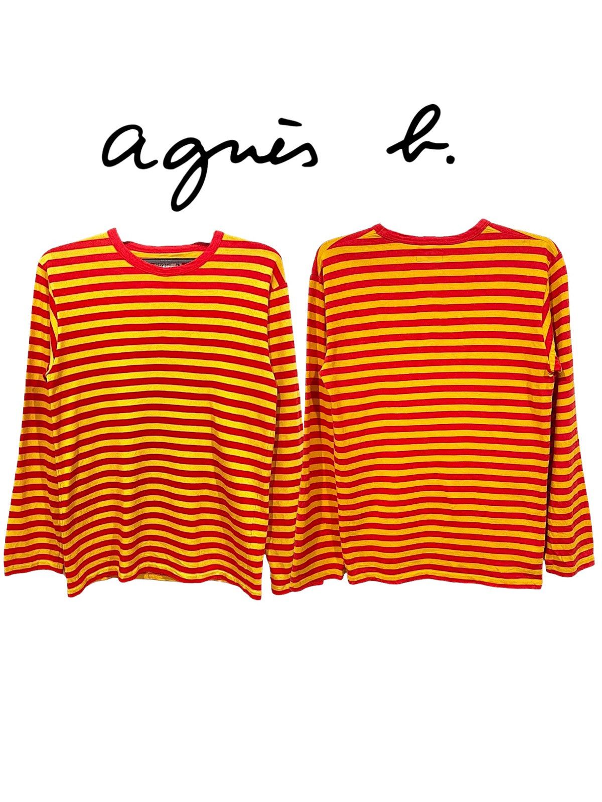 agnes b. Vintage Agnes B. Homme Stripes Longsleeve Shirts Size US S / EU 44-46 / 1 - 1 Thumbnail