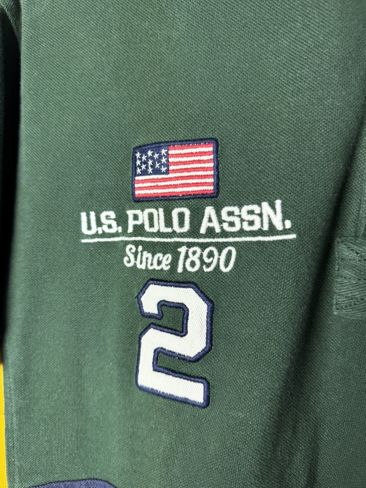 Other Vintage U.S. ASSN. USA Flag Polo Shirt size L Size US L / EU 52-54 / 3 - 7 Thumbnail