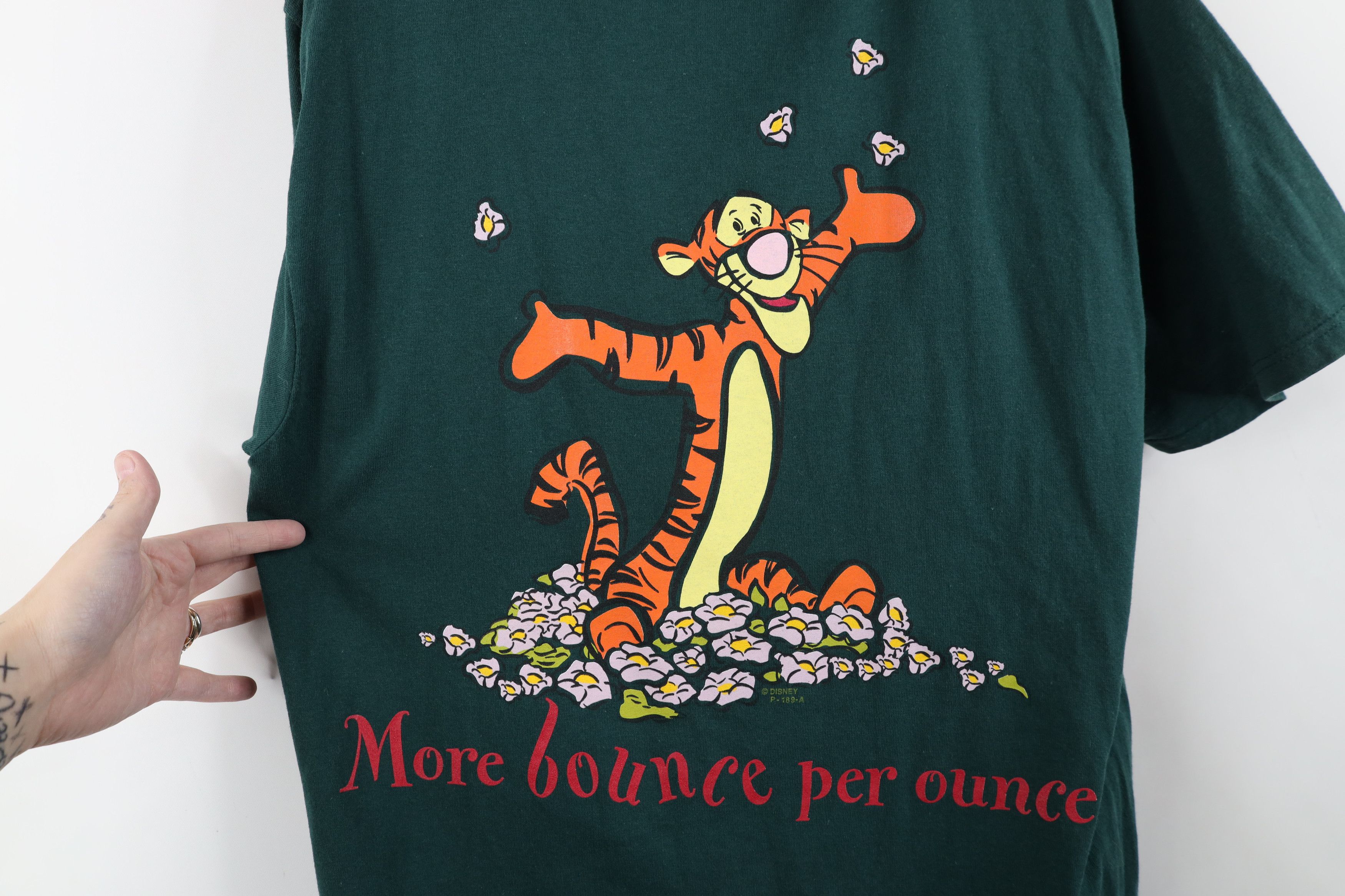 Disney Vintage 90s Disney Winnie the Pooh Tigger Bounce T-Shirt Size US L / EU 52-54 / 3 - 4 Thumbnail