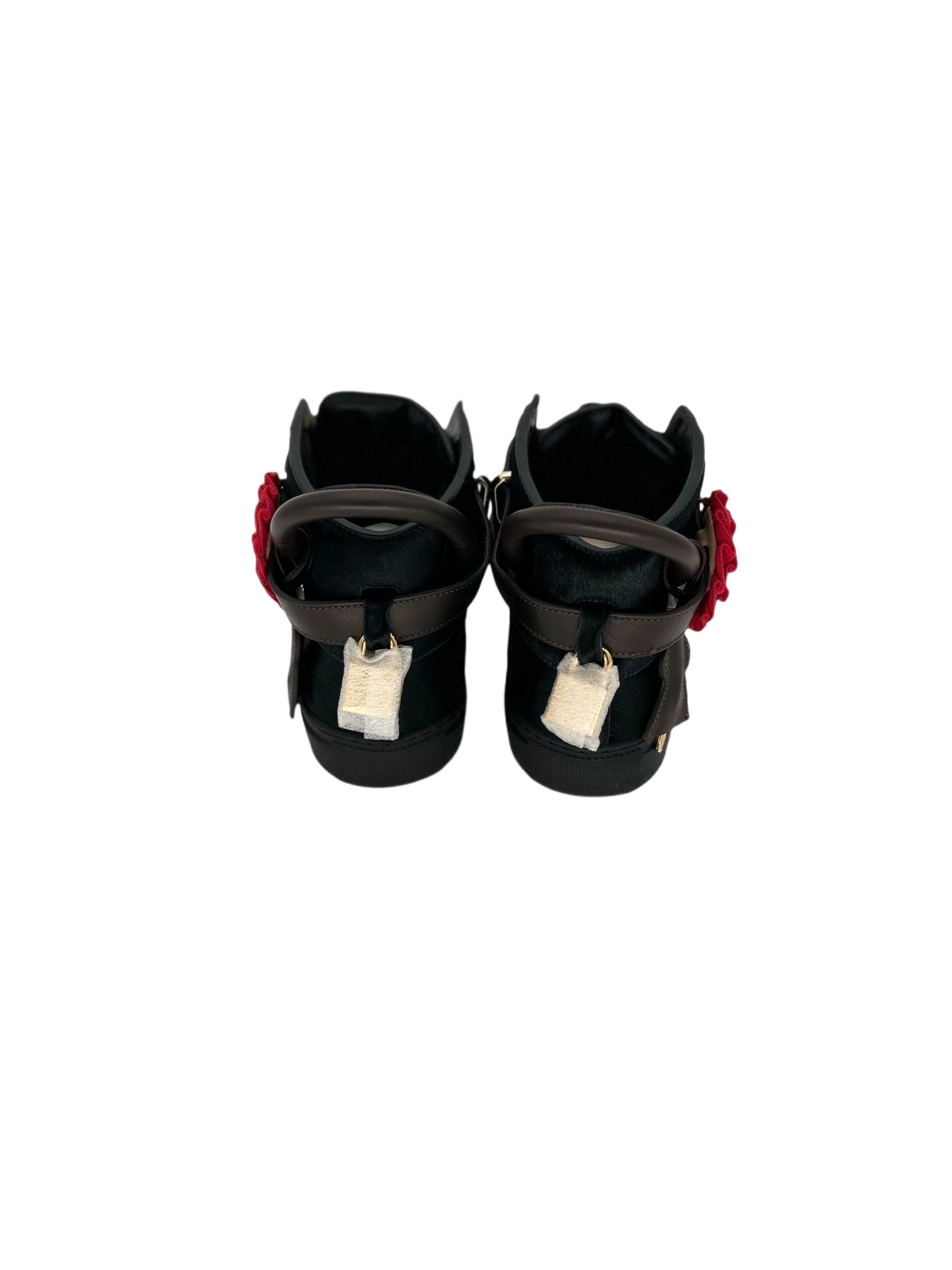 Buscemi Triple Crown Black 100mm High Top Trainers Size US 9 / EU 42 - 6 Thumbnail