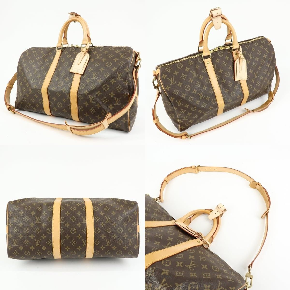 Louis Vuitton Louis Vuitton Monogram Keepall Bandouliere 45 Duffle Bag Size ONE SIZE - 3 Thumbnail