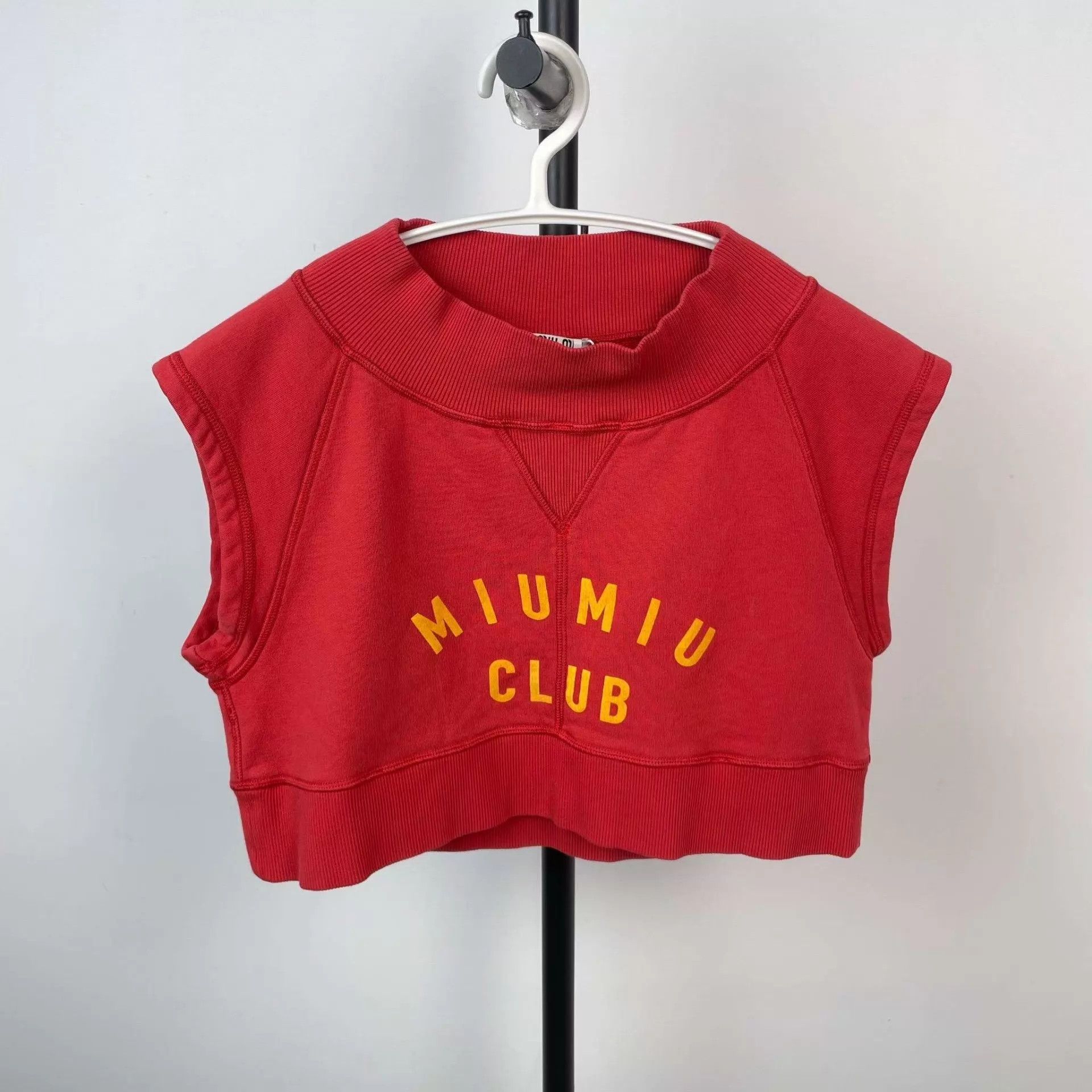 Miu Miu Miu Miu Women's High-Waist Red T-Shirt Size S Size S / US 4 / IT 40 - 1 Thumbnail