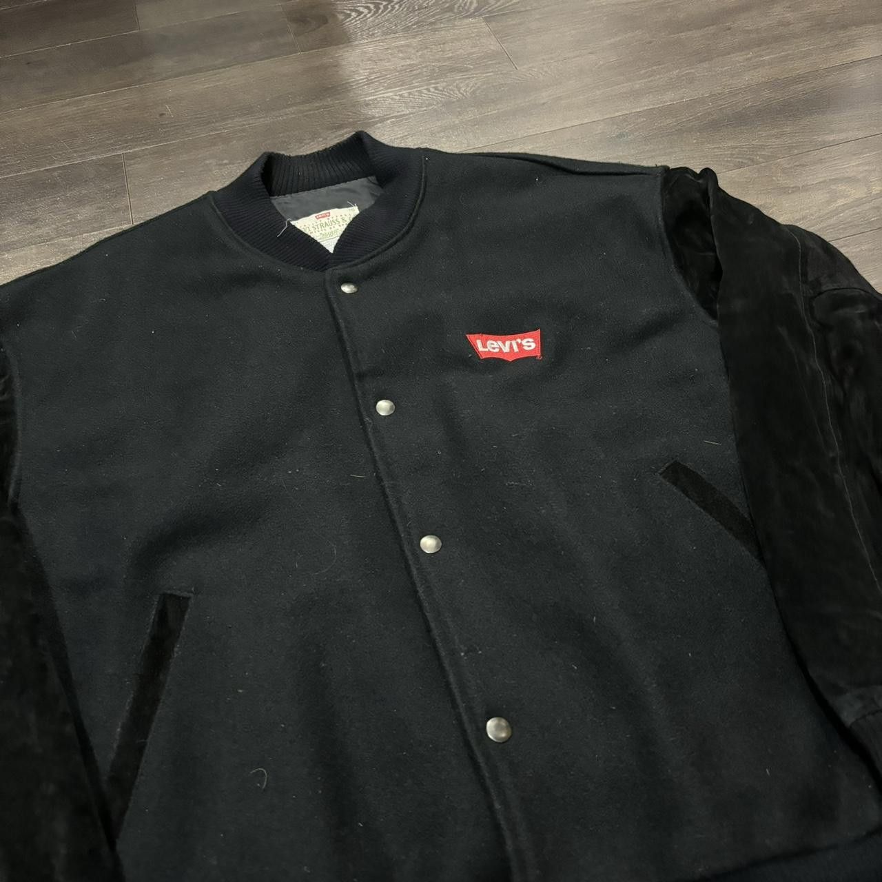 Levi's vintage Levi’s blue jeans factory made varsity jacket 90s XL Size US XL / EU 56 / 4 - 5 Thumbnail