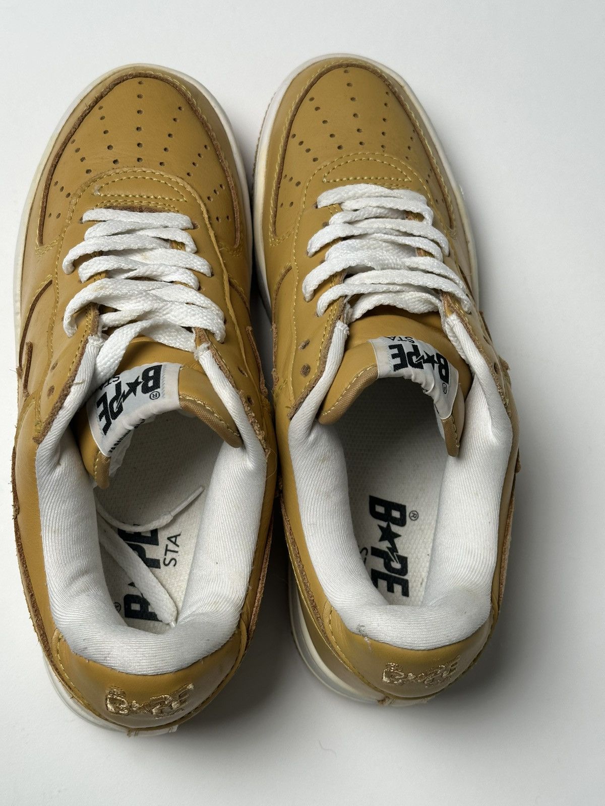 Bape RARE 2009 Brown/White leather Bapesta Size US 8 / EU 41 - 5 Thumbnail