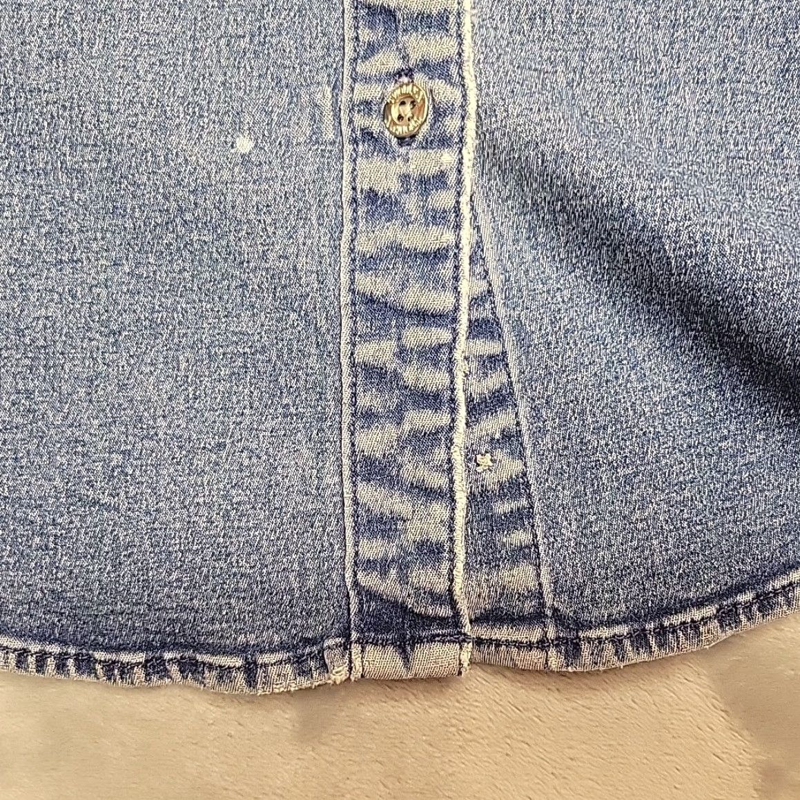 Wrangler VINTAGE Wrangler Twenty X Shirt Womens M Blue Denim Southwestern Cowboy Western Stretch Shirt Size M / US 6-8 / IT 42-44 - 5 Thumbnail