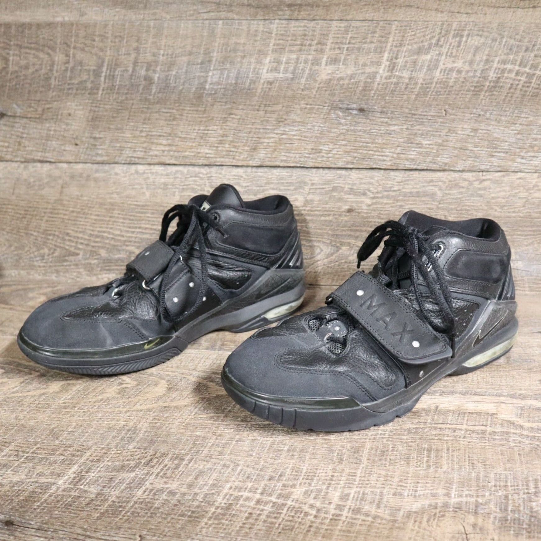 Nike Nike Air Force 1 "OPERATE MAX" Black Leather Basketball Shoes Size 11.5 Mens Retro Size US 12 / EU 45 - 2 Thumbnail